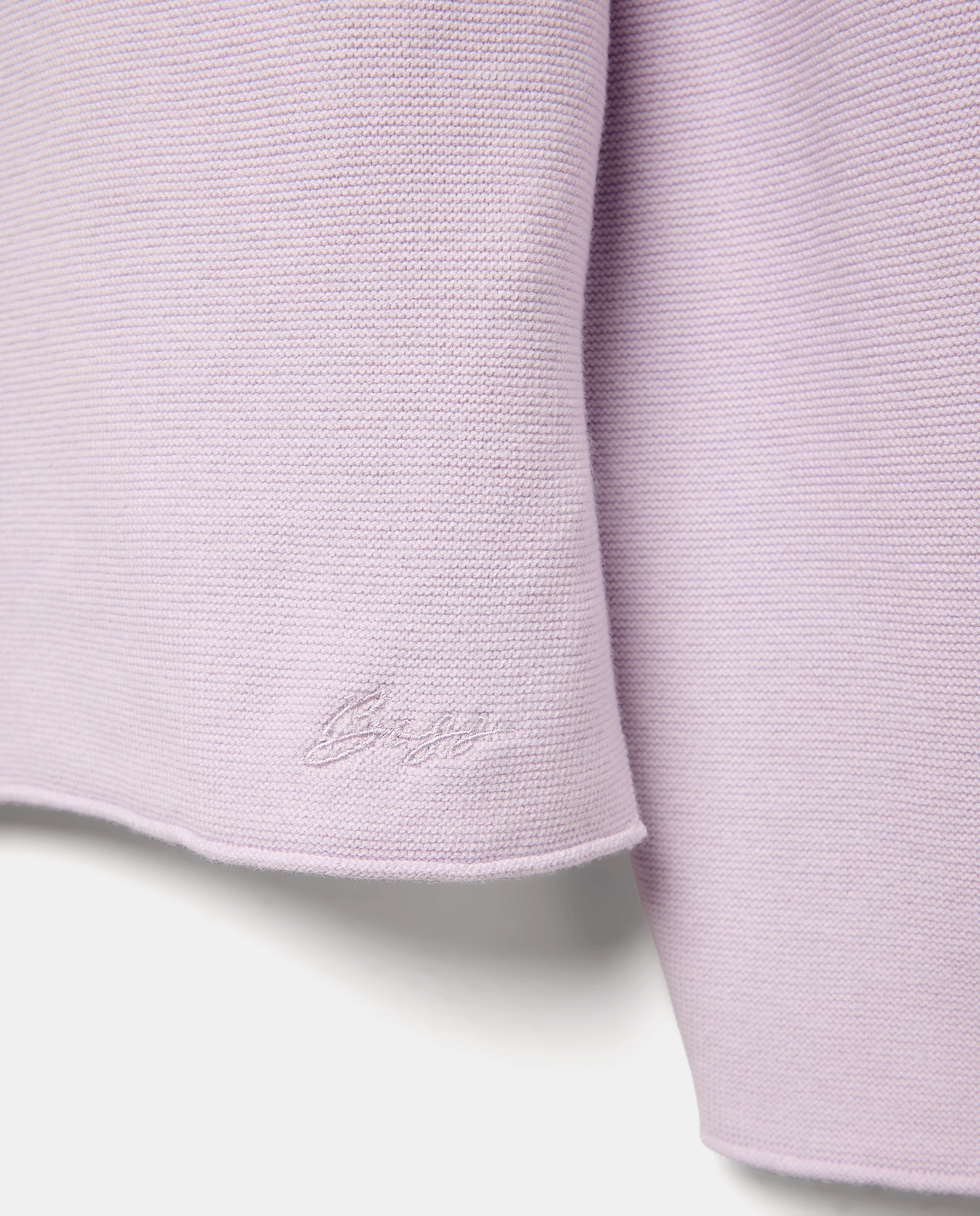 Camisola de Malha com Manga Comprida e Decote Redondo Roxo-5