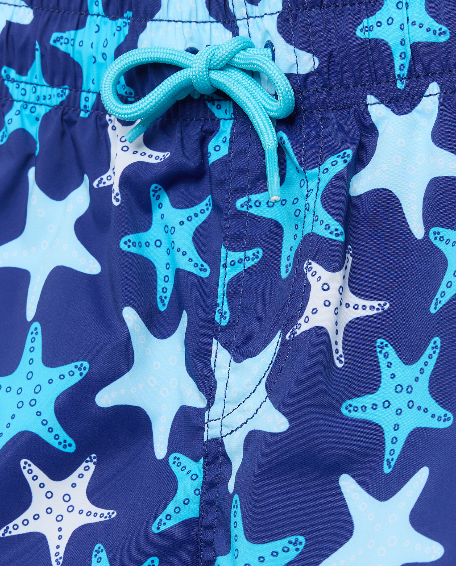 Calções de Banho com Estrelas-do-Mar Azul-6