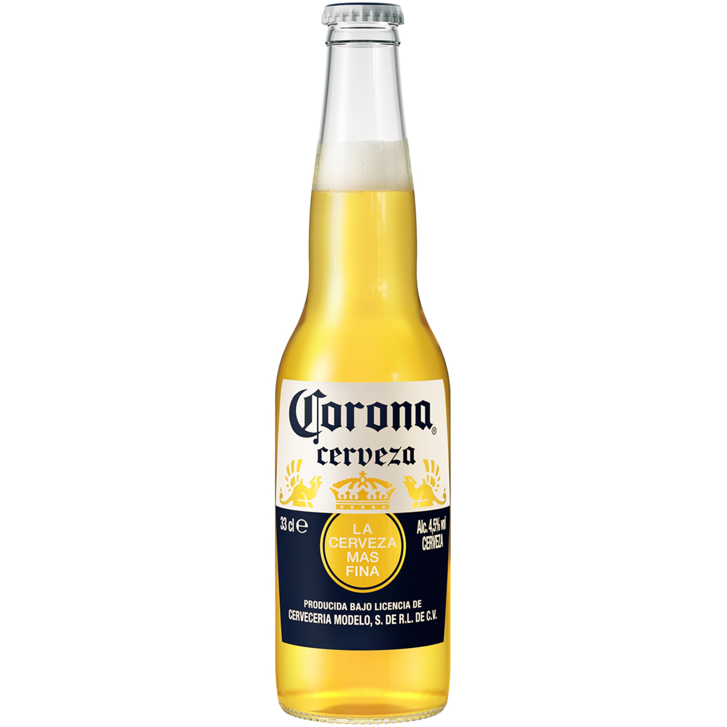 cerveza rubia mejicana botella 33 cl