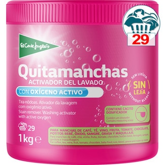 quitamanchas activador del lavado con oxígeno activo sin lejía bote 1 kg - El Corte Ingles