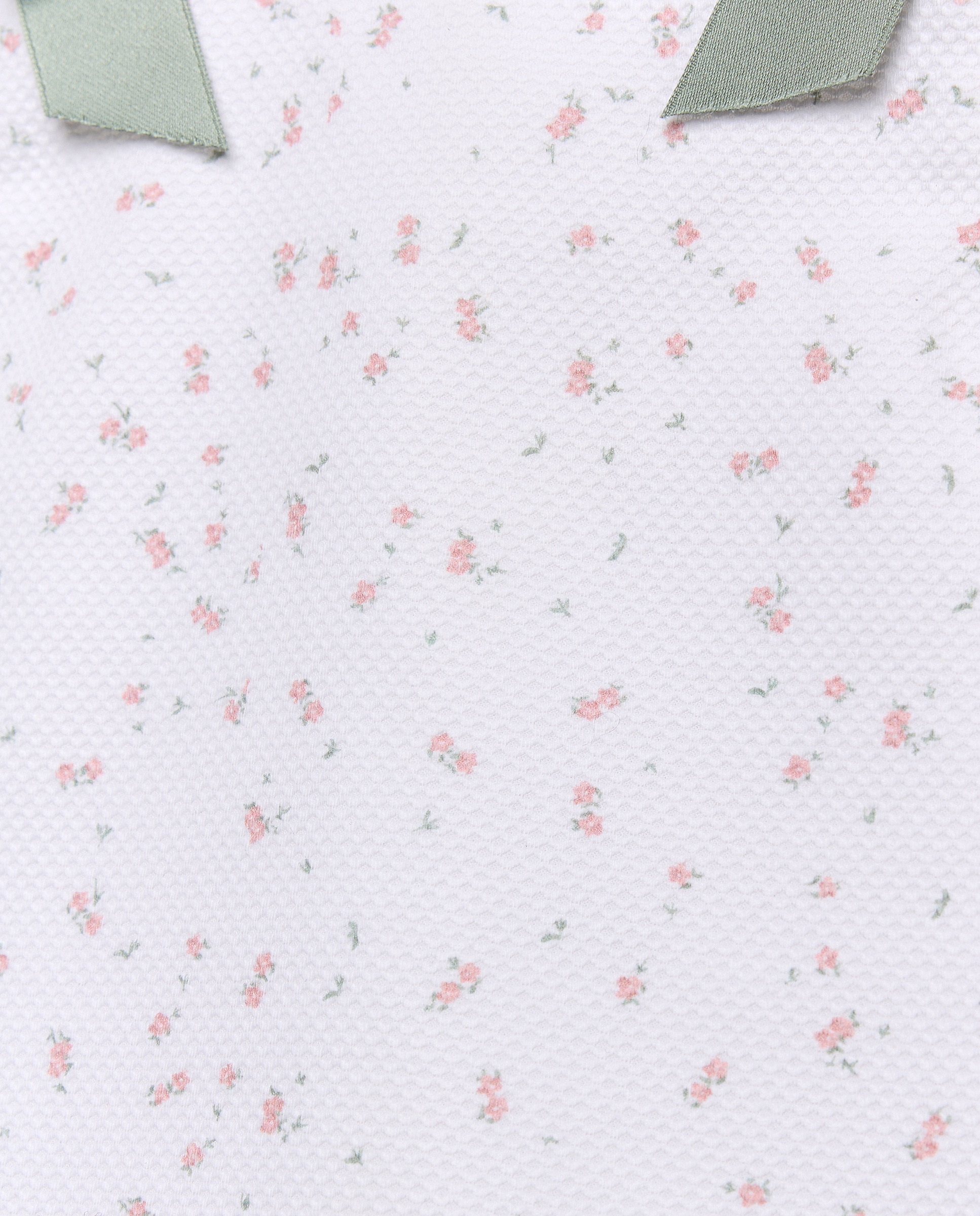Cueiro Piqué de Bebé com Flores Coconut El Corte Inglés Branco / Estampado-3