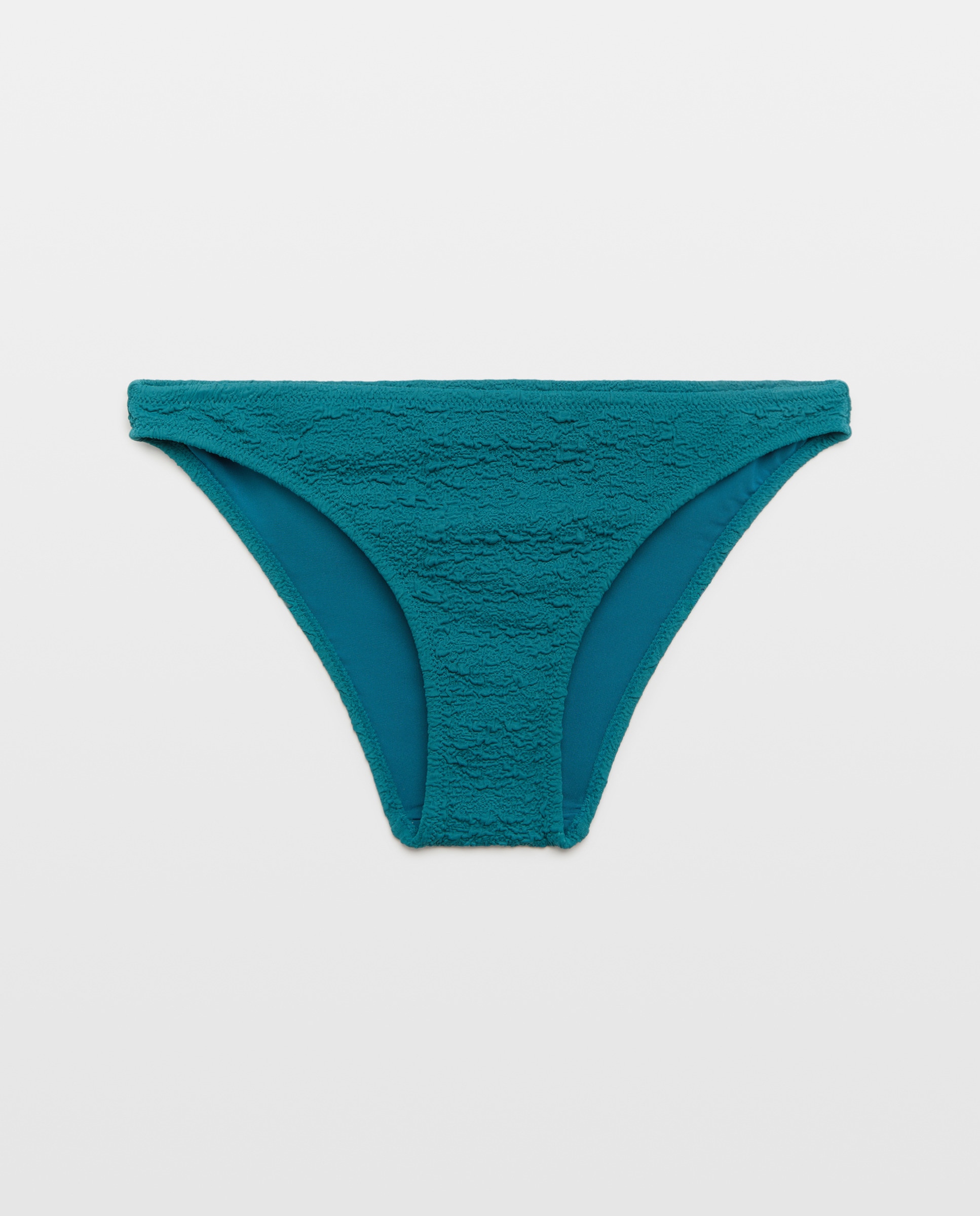 Cueca de Biquíni de Poliamida Lisa Verde-4