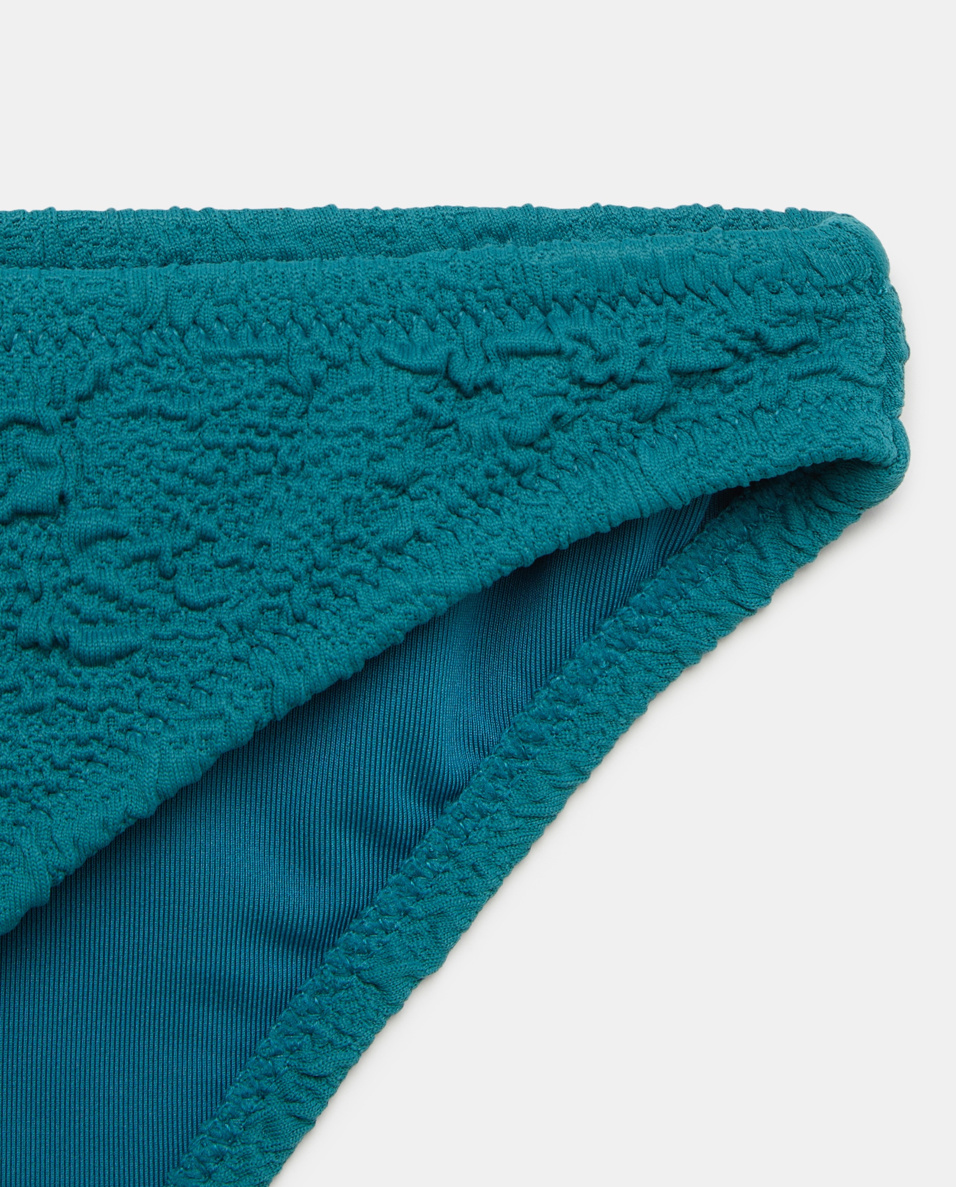 Cueca de Biquíni de Poliamida Lisa Verde-5