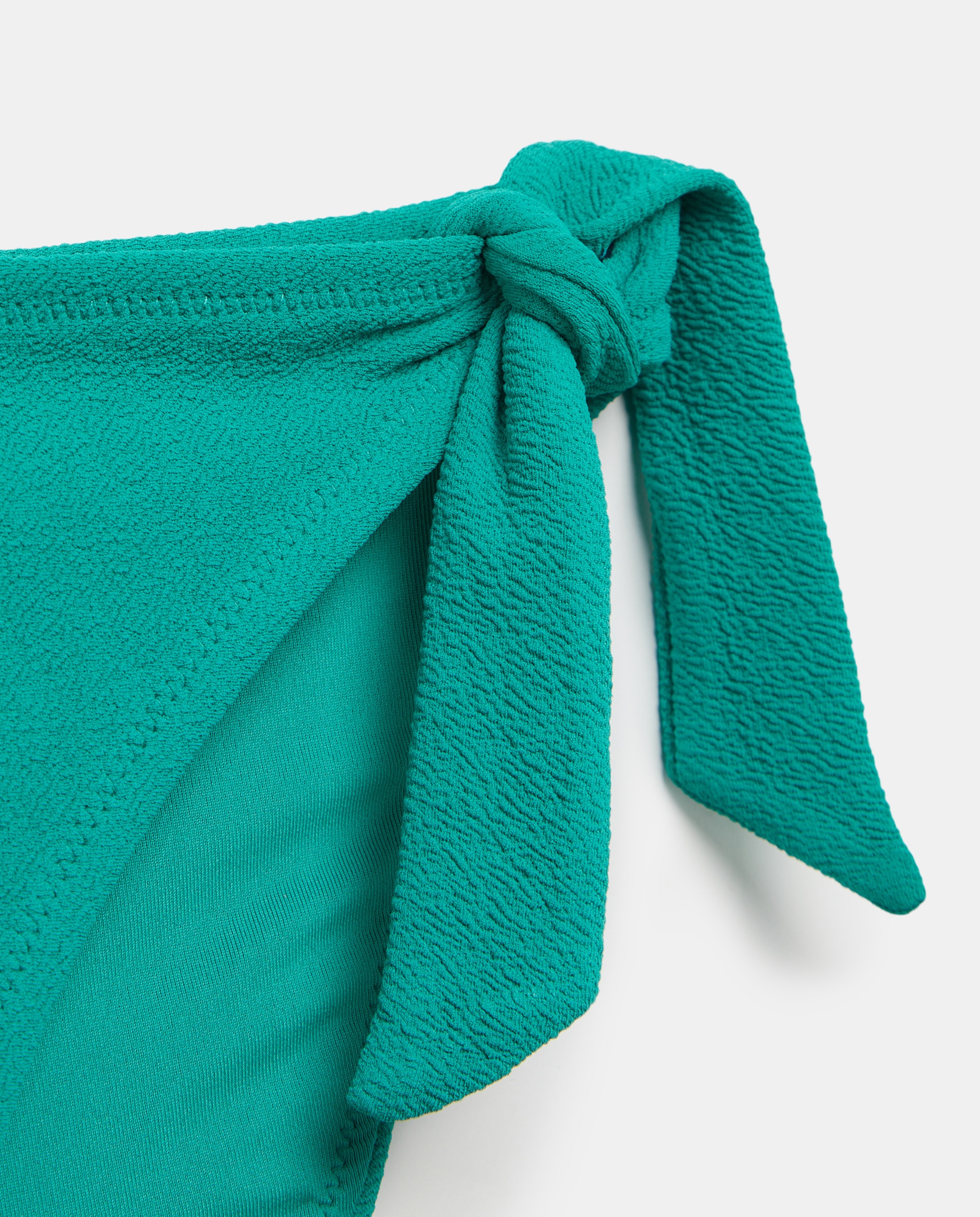 Cueca de biquíni com laços 530 Verde Escuro-5