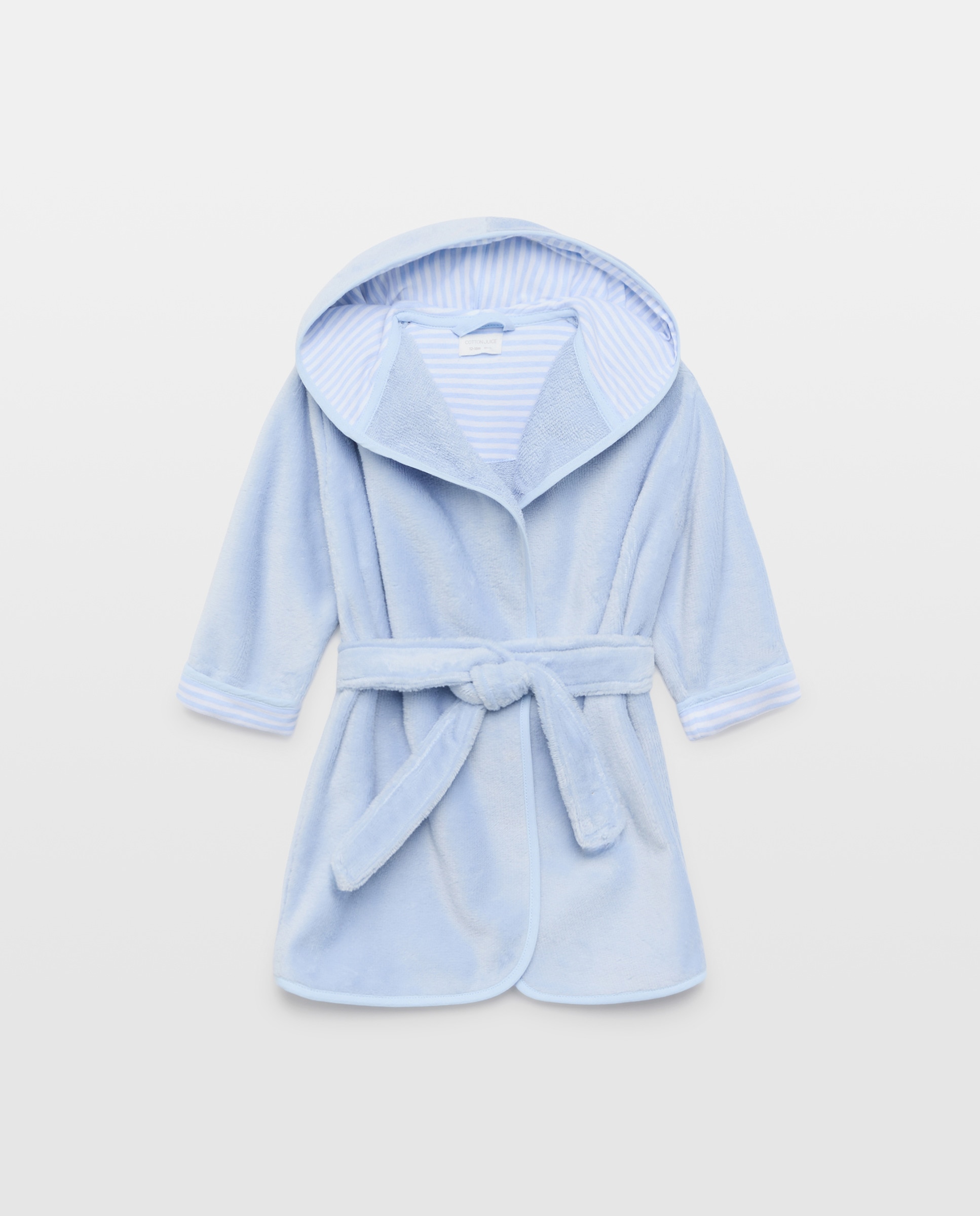 Imagem 0 de Roupão de Banho com Capuz às Riscas no Interior - Azul