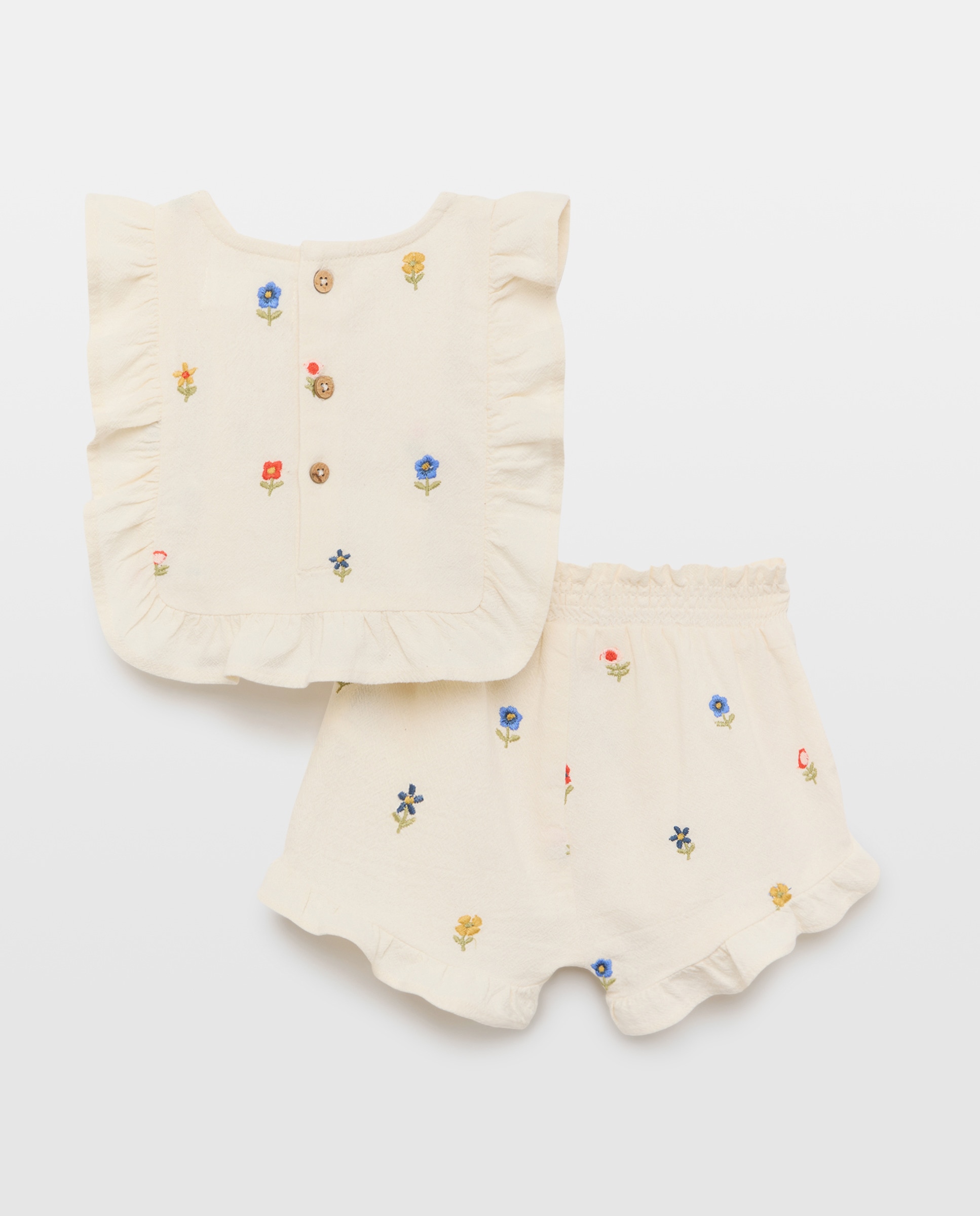 Conjunto Plano de Bebé às Riscas Baby El Corte Inglés Branco-2