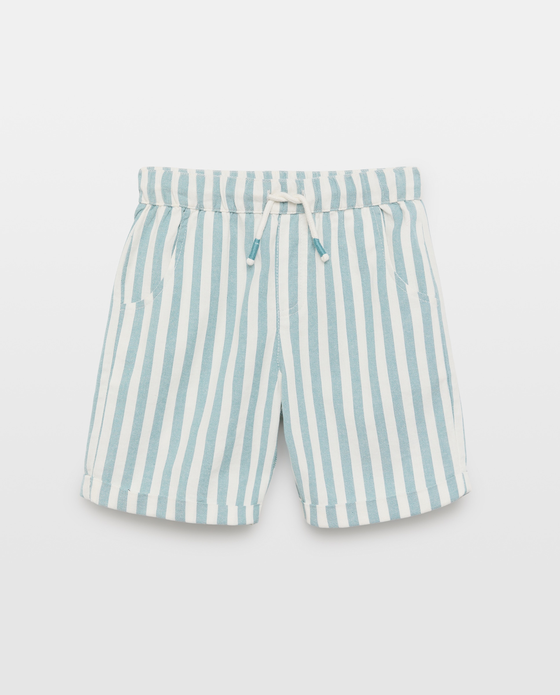 Imagen 0 de Bermuda de niño algodón-lino rayas