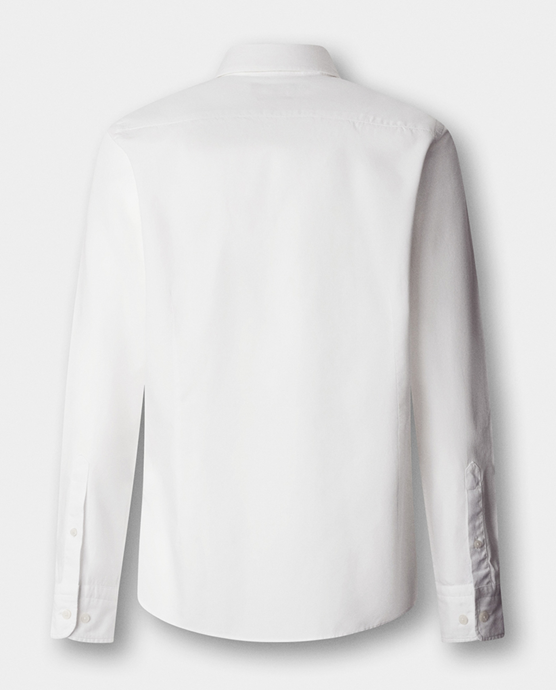 Camisa Oxford Classic Fit Tingida com Logótipo Branco-2
