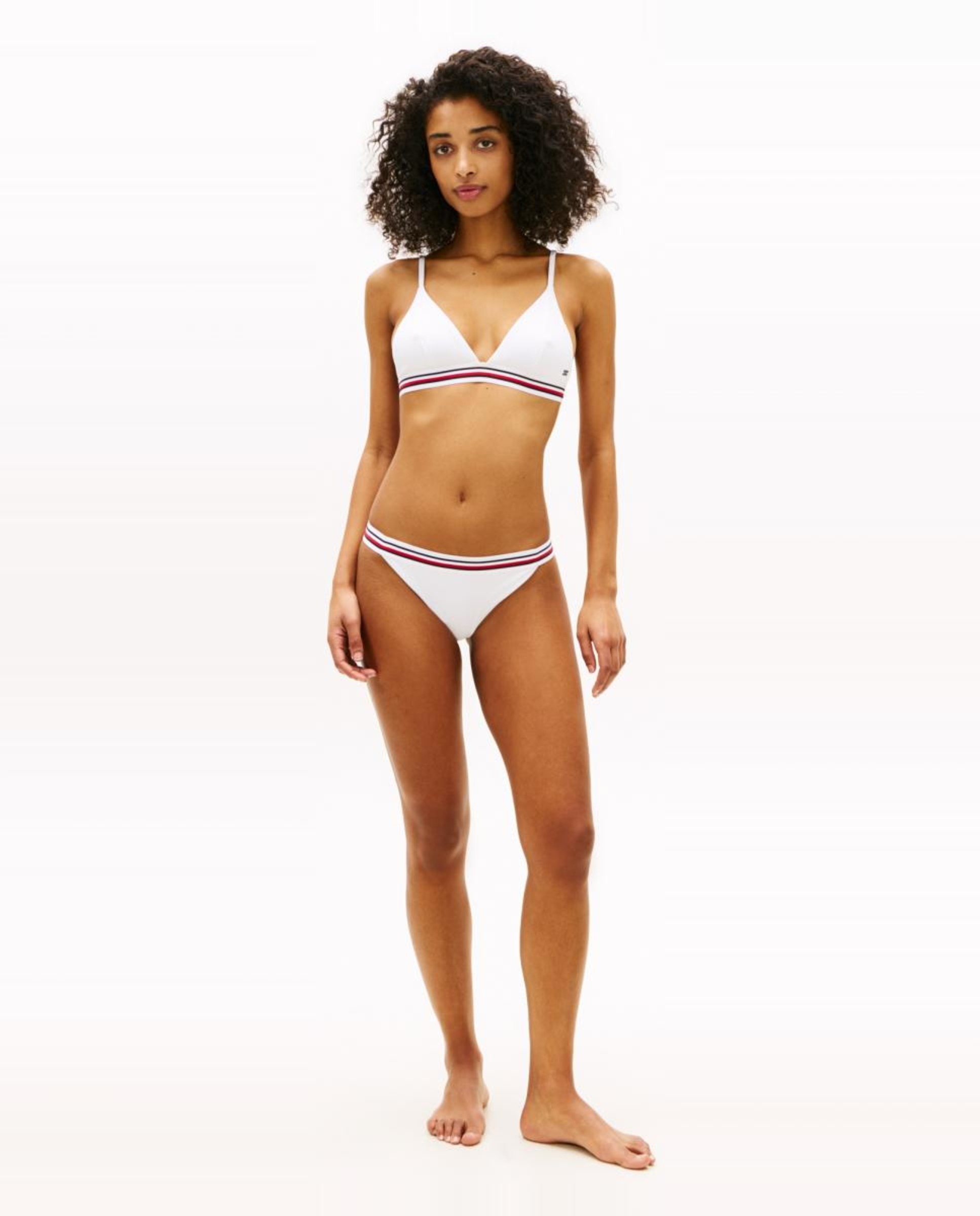 Tanga com Cós em Contraste nas Cores da Marca Branco-5