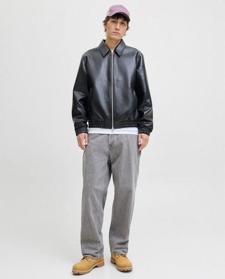 Vaquero de corte baggy para hombre - Jack & Jones - Gris