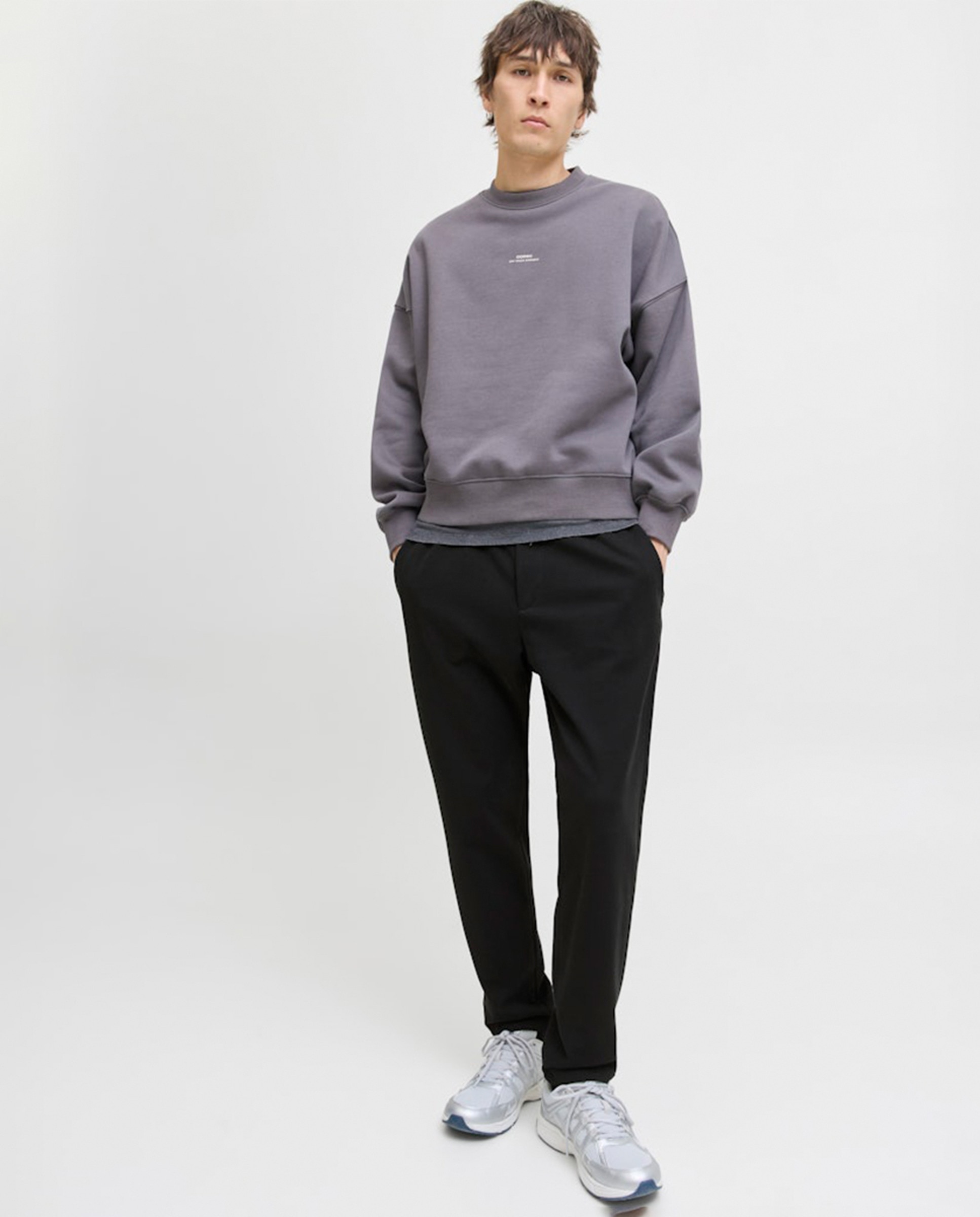 Joggers com Cintura Elástica Preto-8
