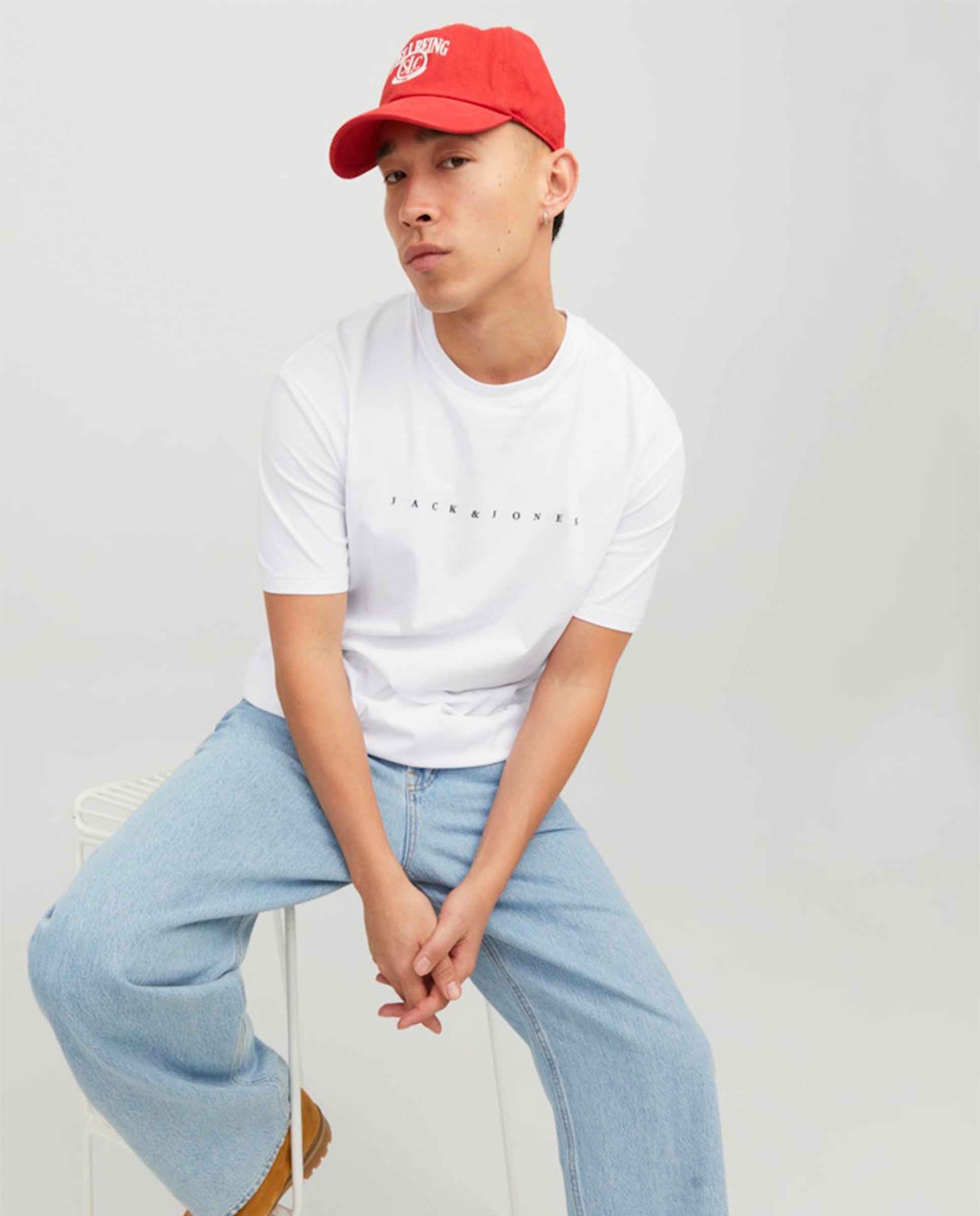 T-shirt com manga curta Branco-5