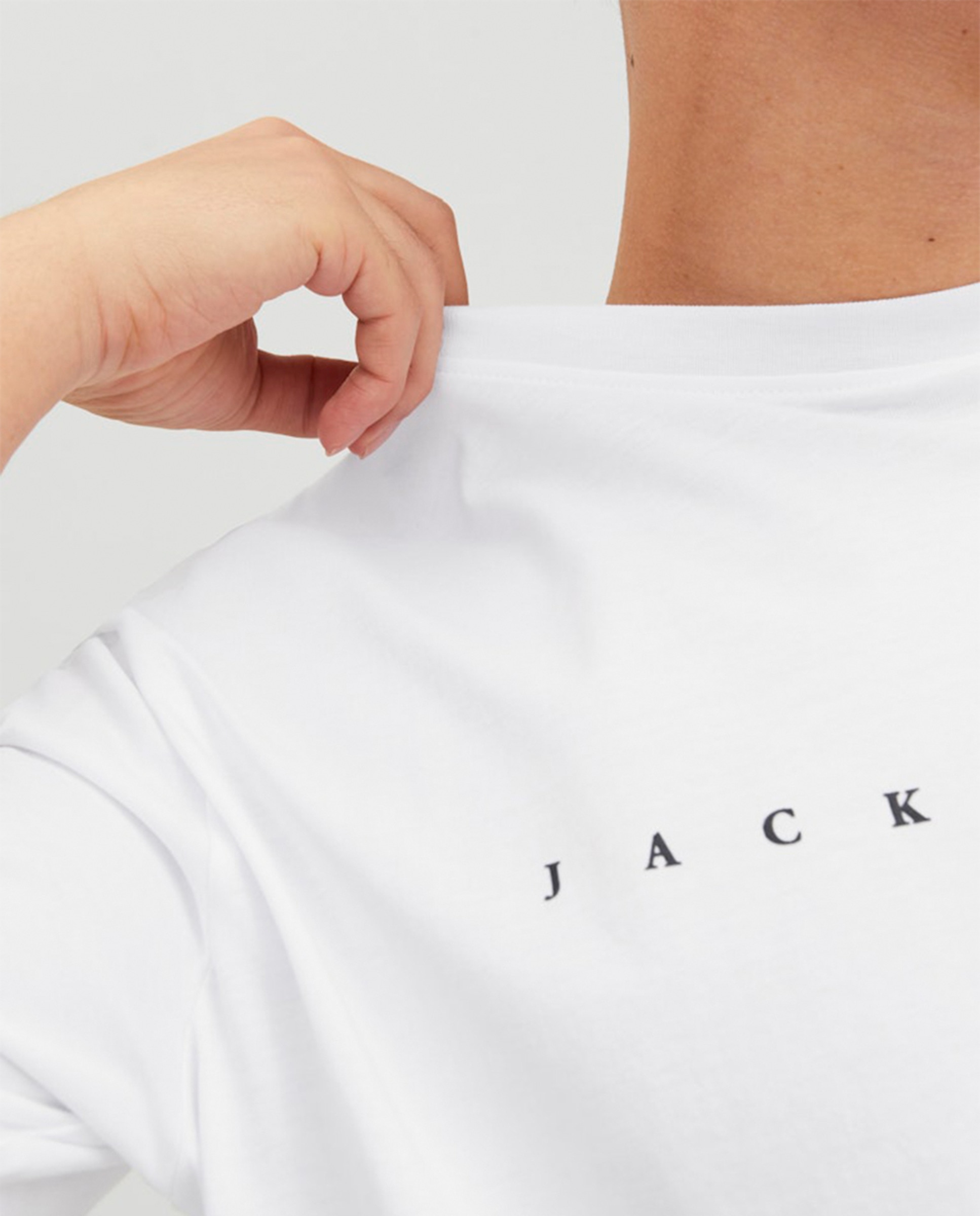 T-shirt com manga curta Branco-4