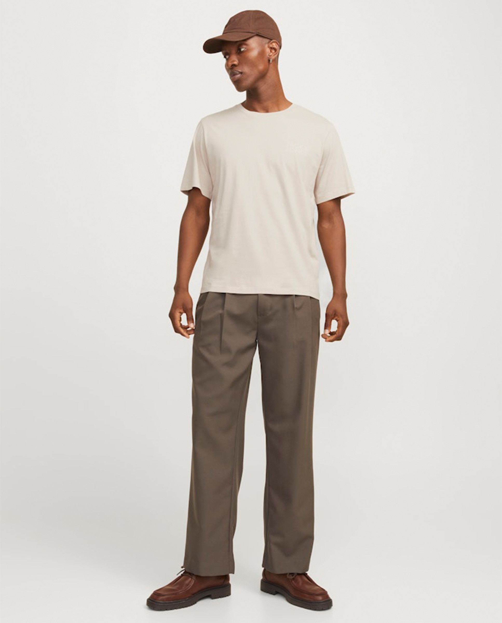 T-shirt de Manga Curta Creme-7