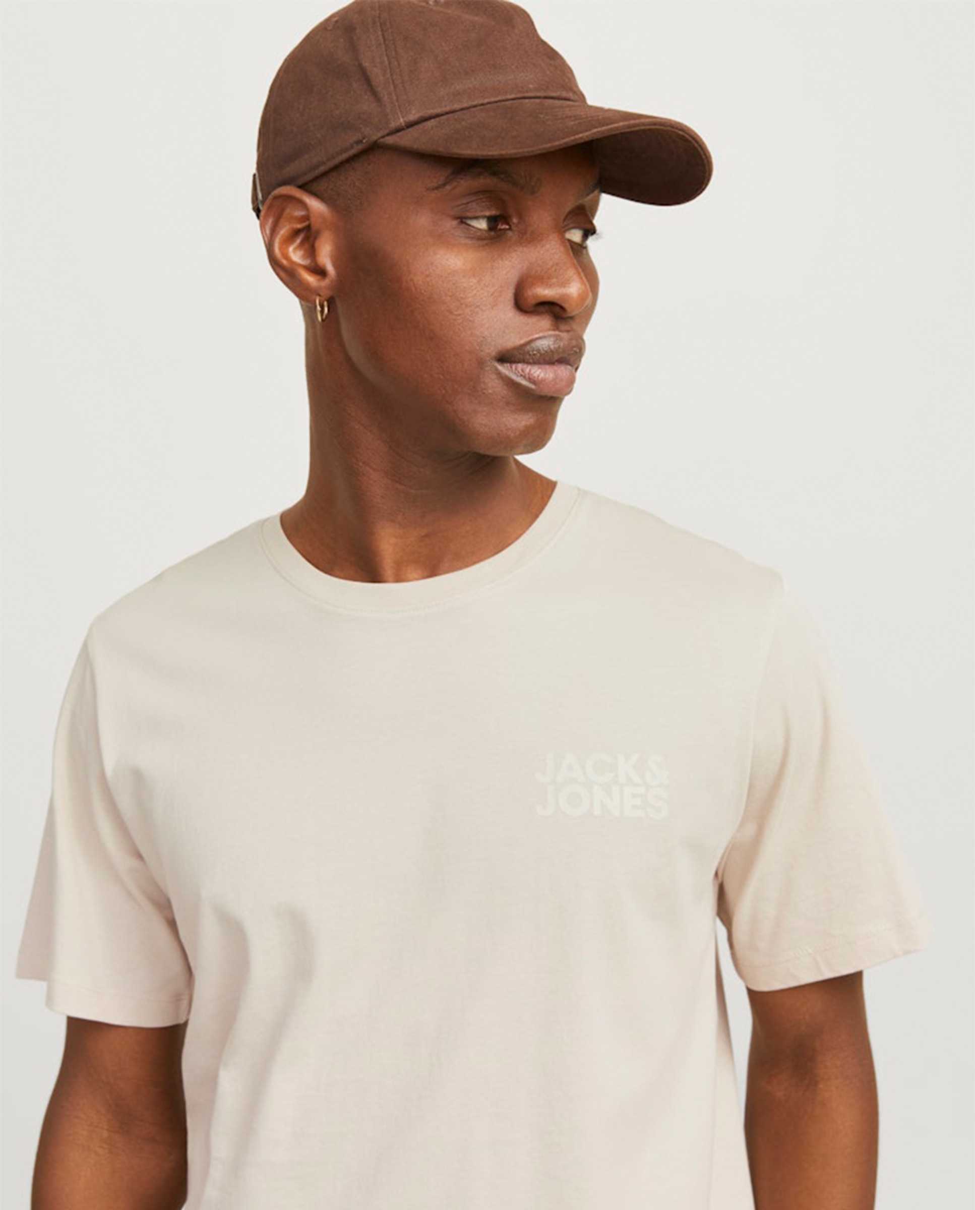 T-shirt de Manga Curta Creme-3