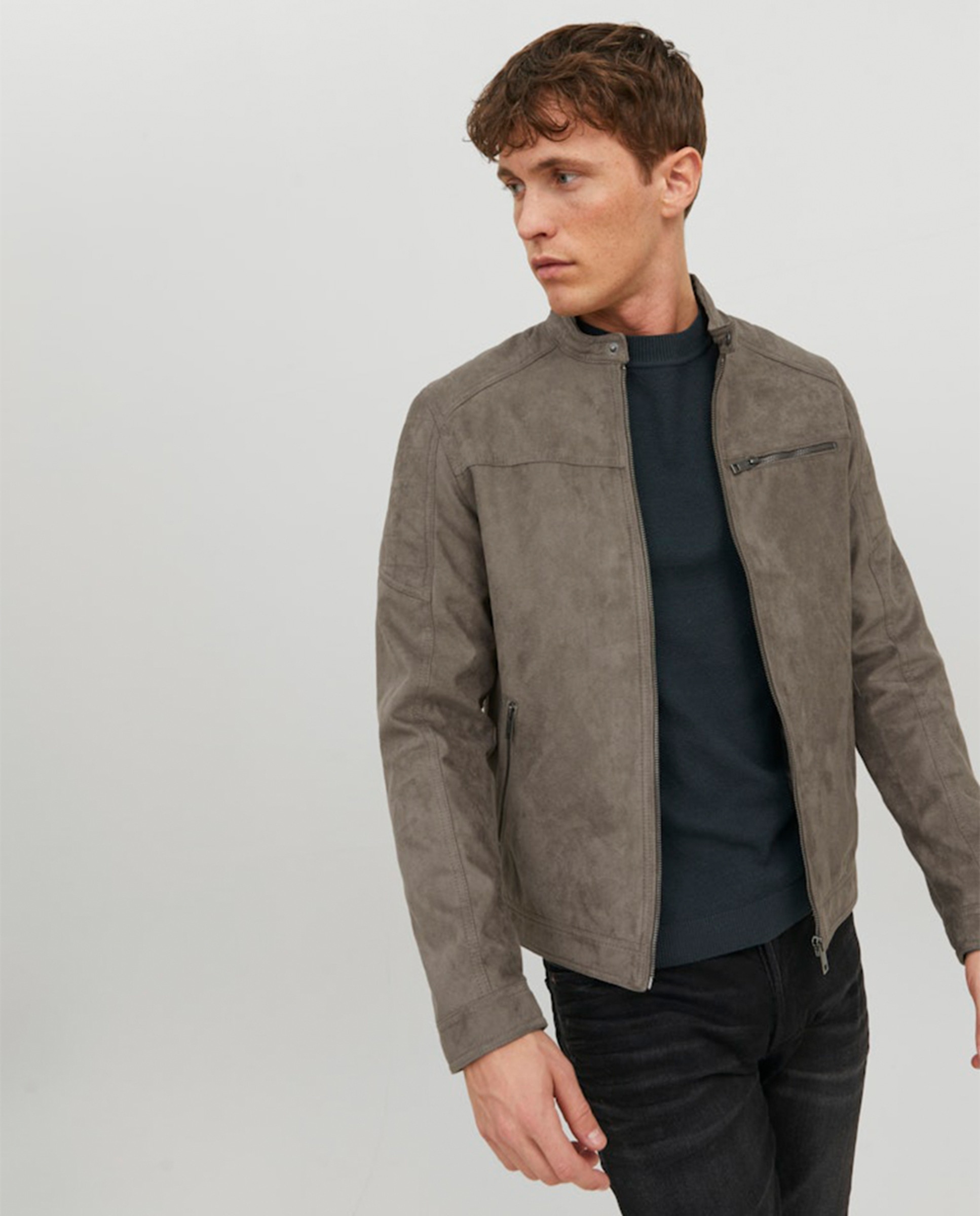 Casaco masculino Jack & Jones preto Taupe-4