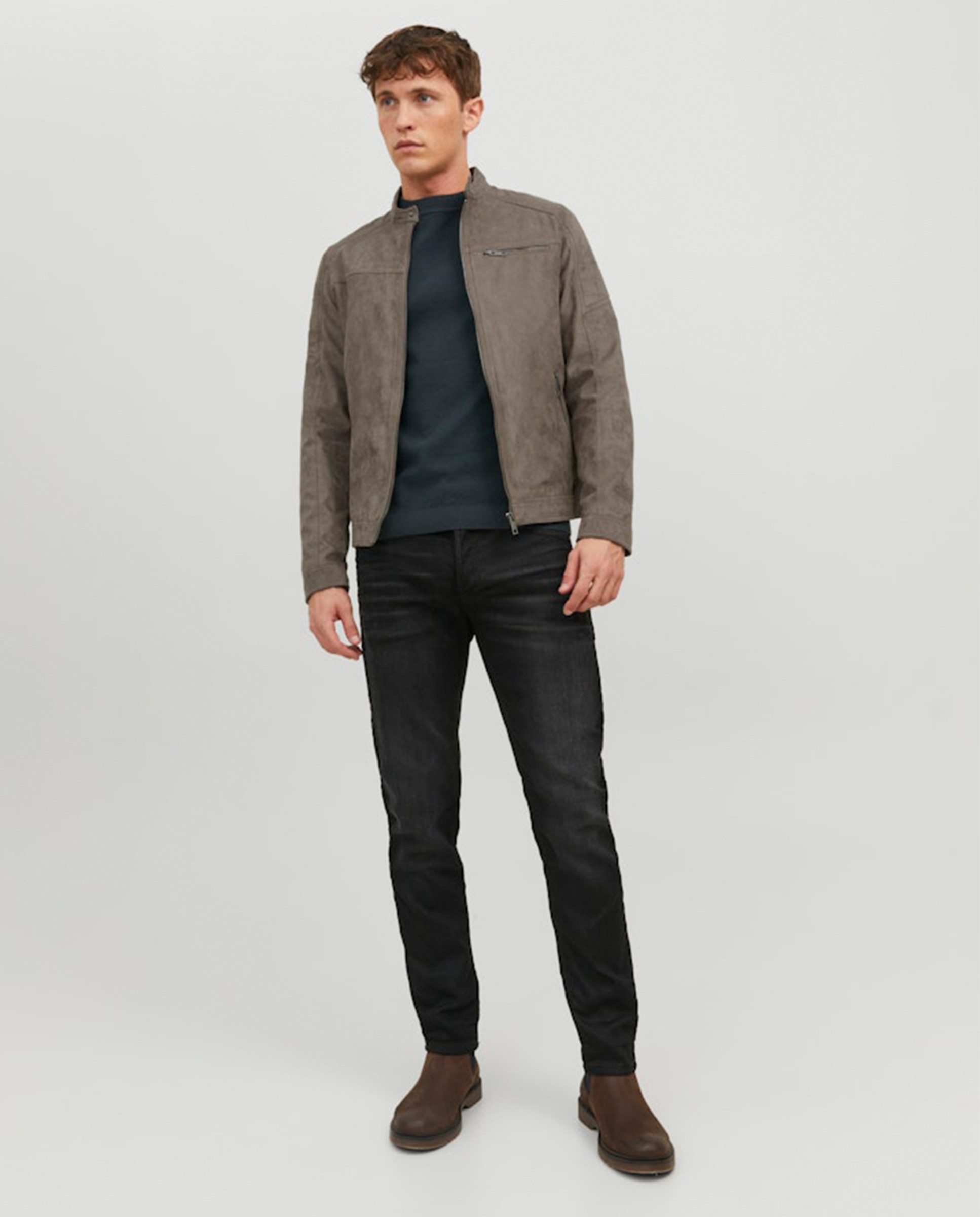 Casaco masculino Jack & Jones preto Taupe-7