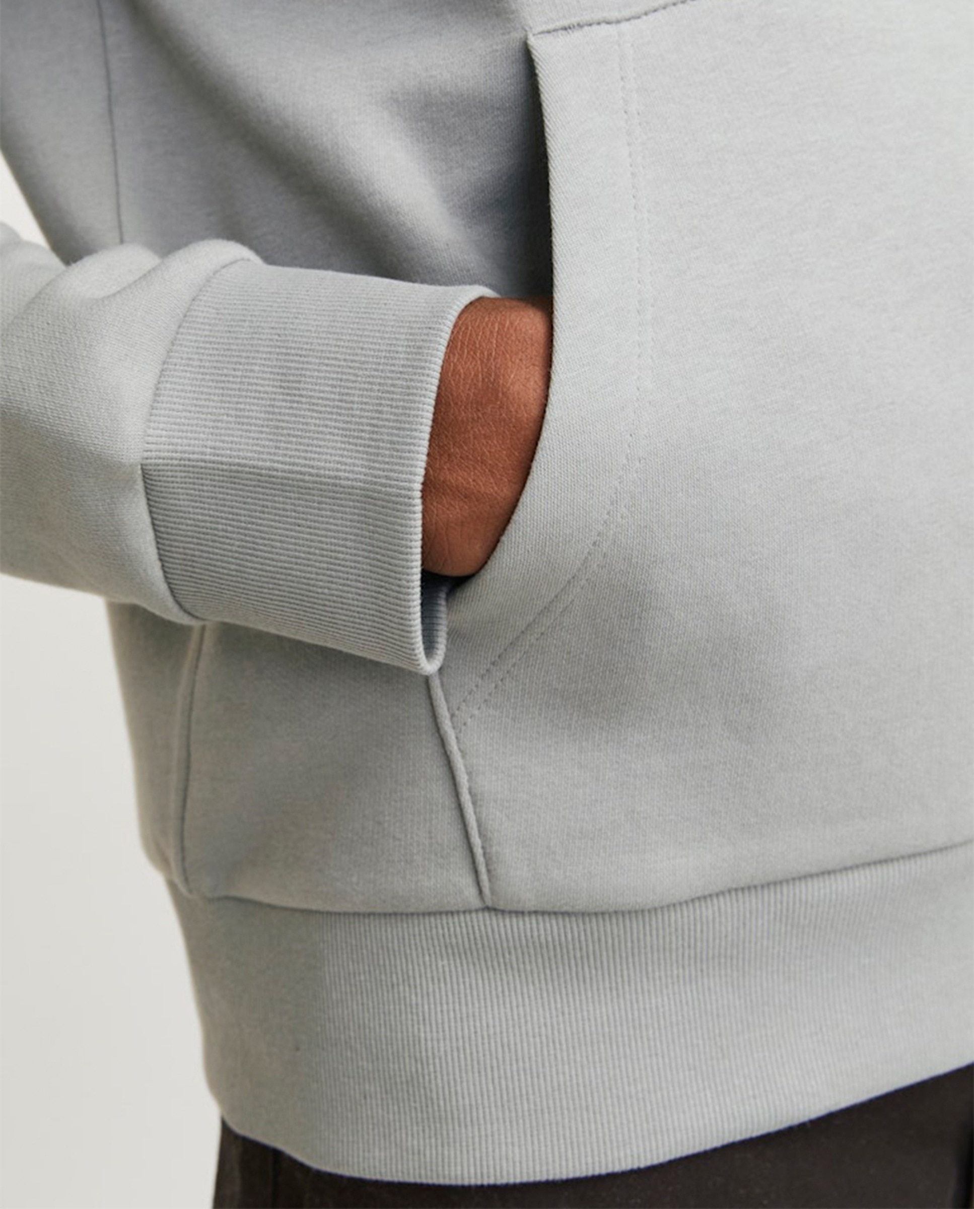Sweatshirt com capuz Cinzento-4