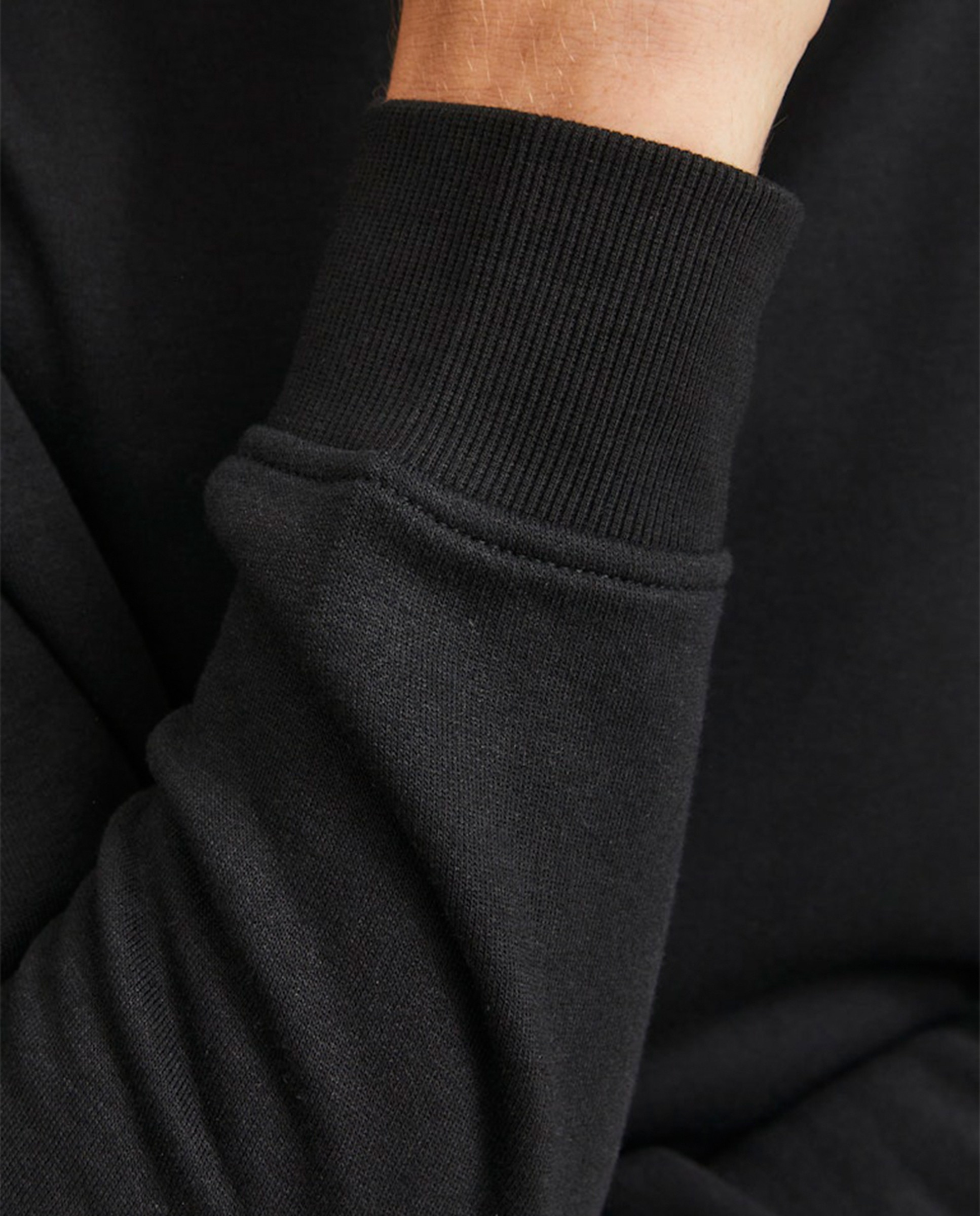 Sweatshirt com Gola Alta e Fecho de Correr Preto-5