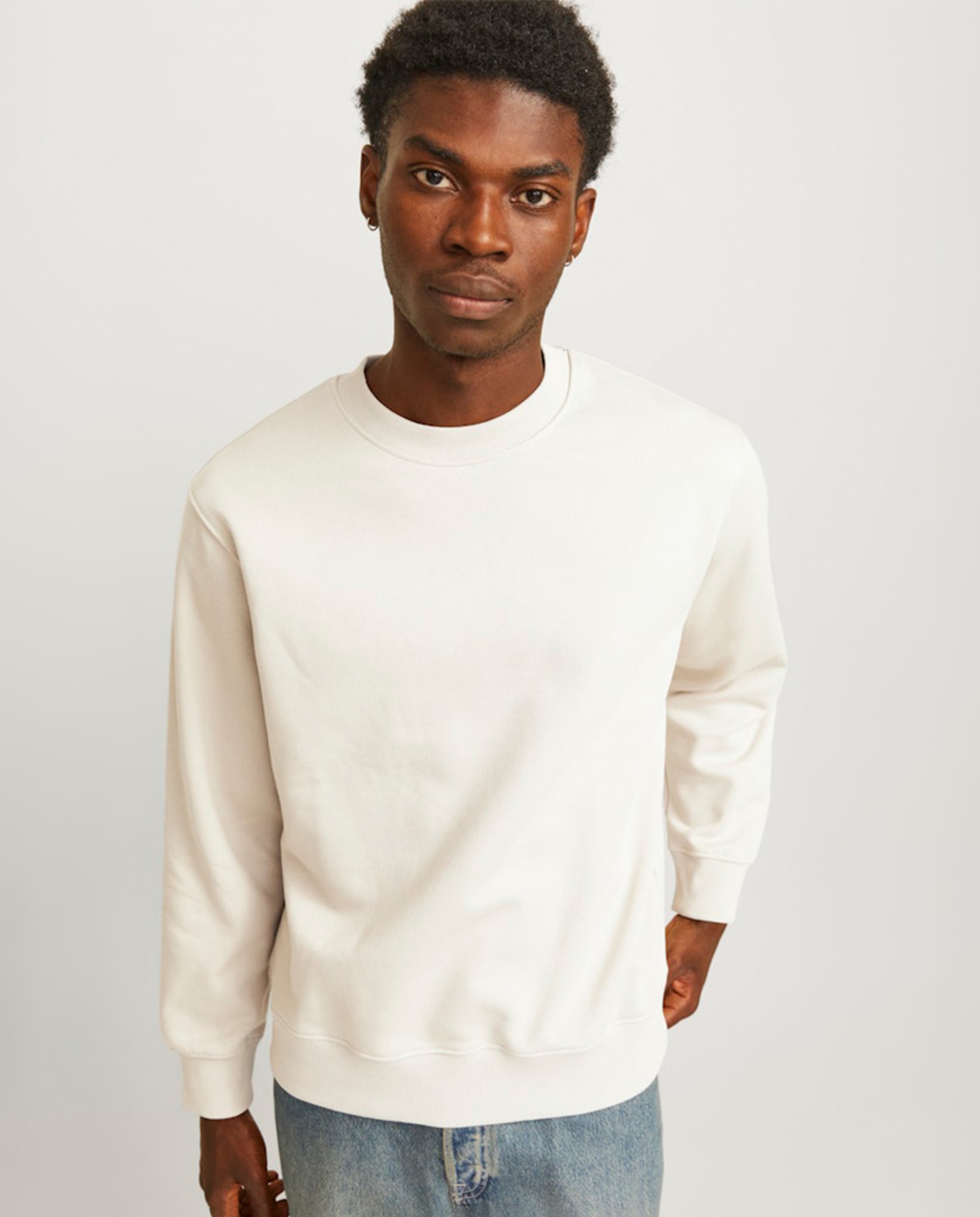 Sweatshirt Lisa de Manga Comprida e Gola Redonda Bege-3