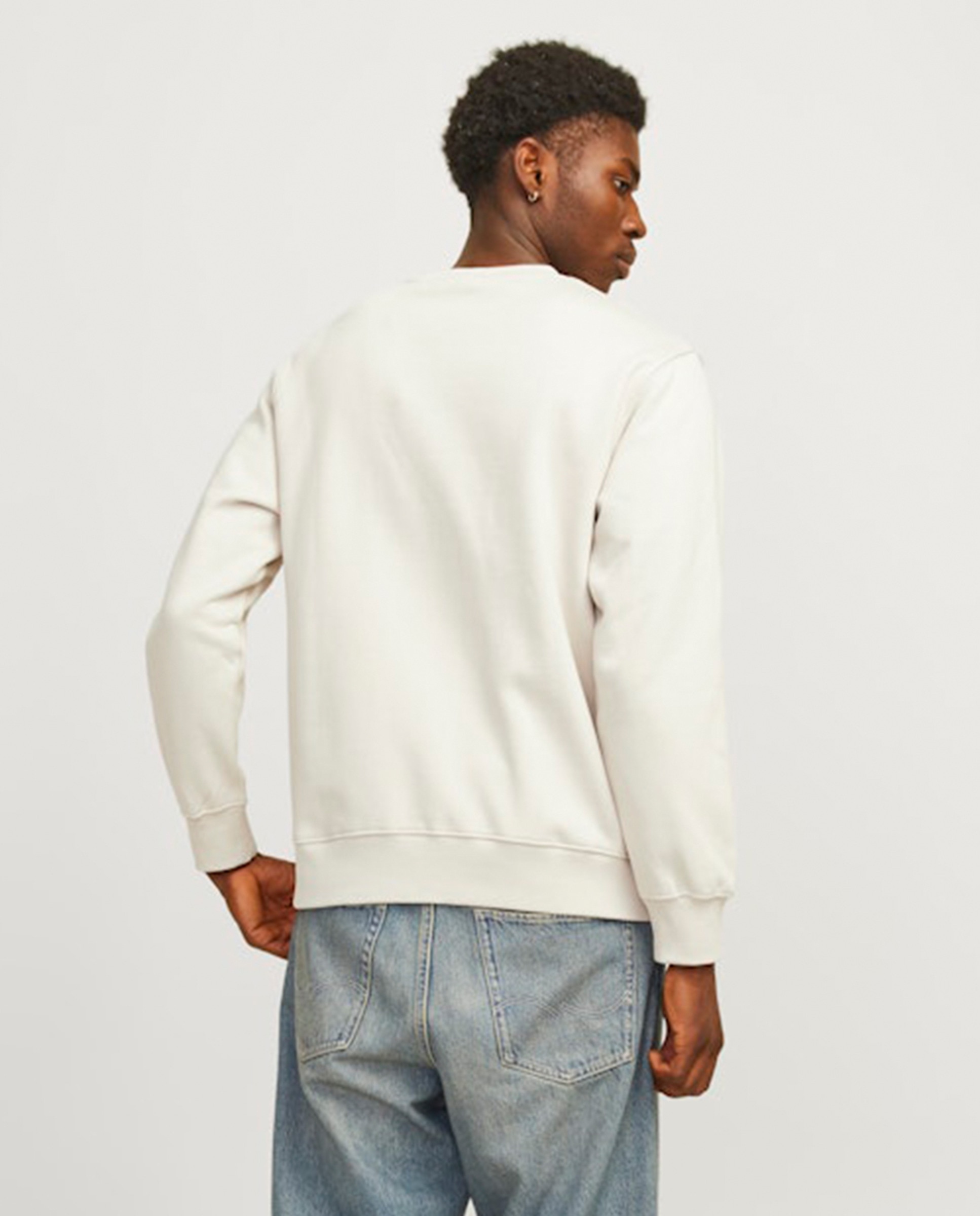 Sweatshirt Lisa de Manga Comprida e Gola Redonda Bege-2