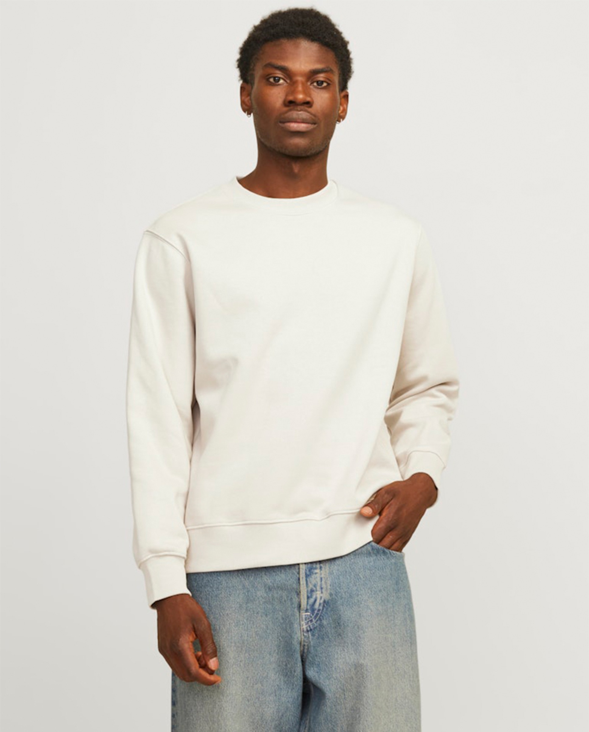 Imagem 0 de Sweatshirt Lisa de Manga Comprida e Gola Redonda