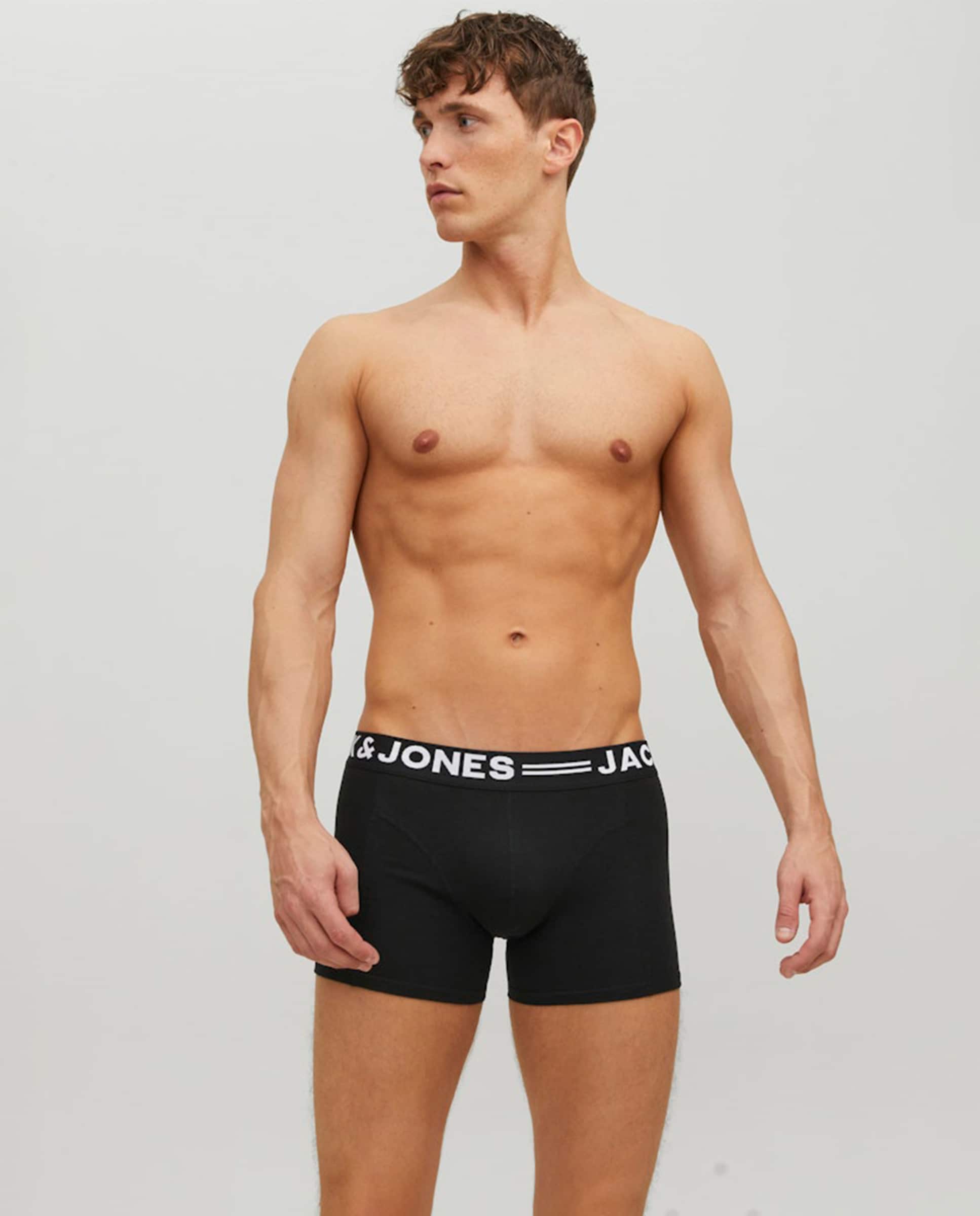 Pack de 3 boxers de malha cinzentos Preto-3