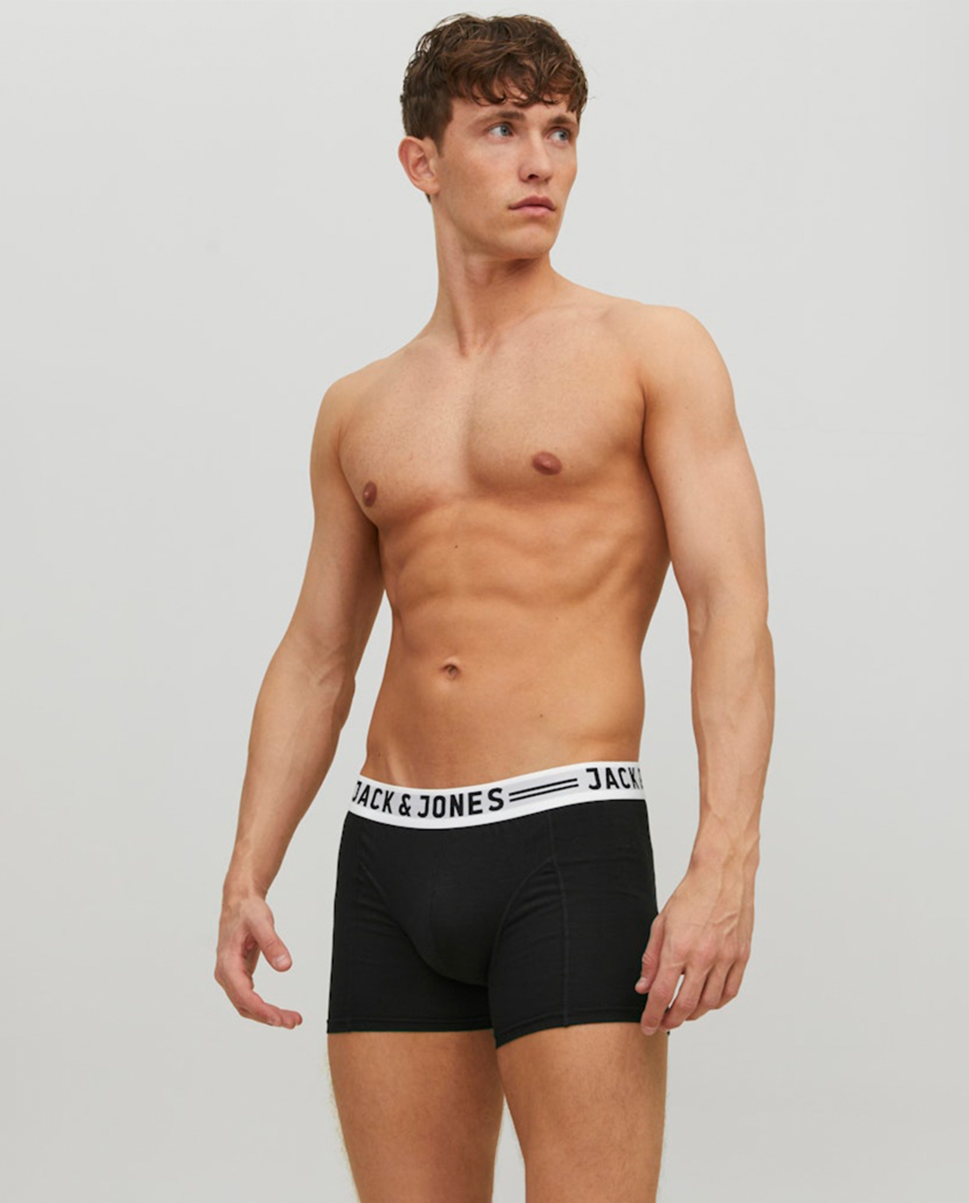 Pack de 3 boxers de malha cinzentos Preto-2