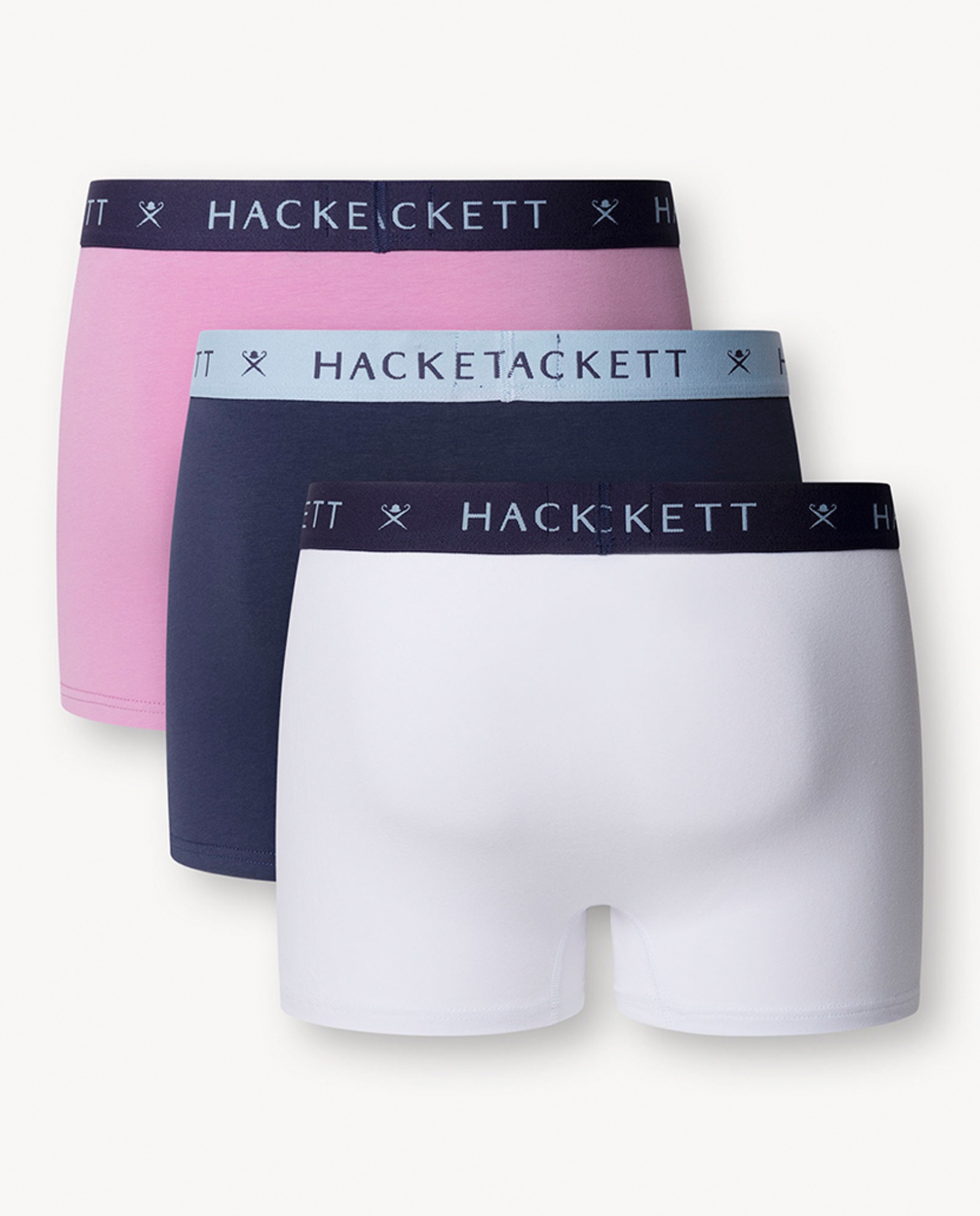 Pack de Três Boxers de Malha Combinados Rosa-2