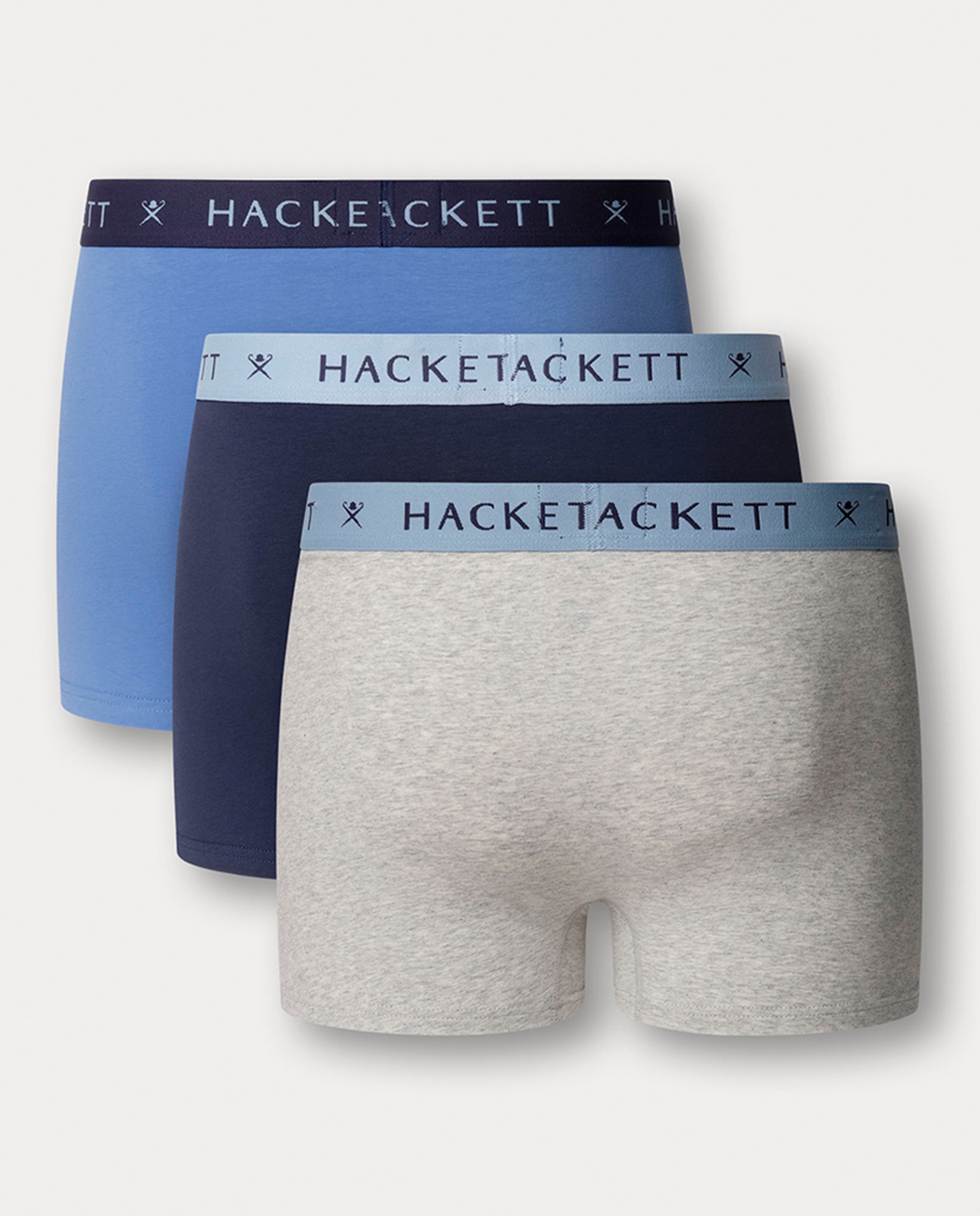 Pack de Três Boxers de Malha Combinados Azul-2