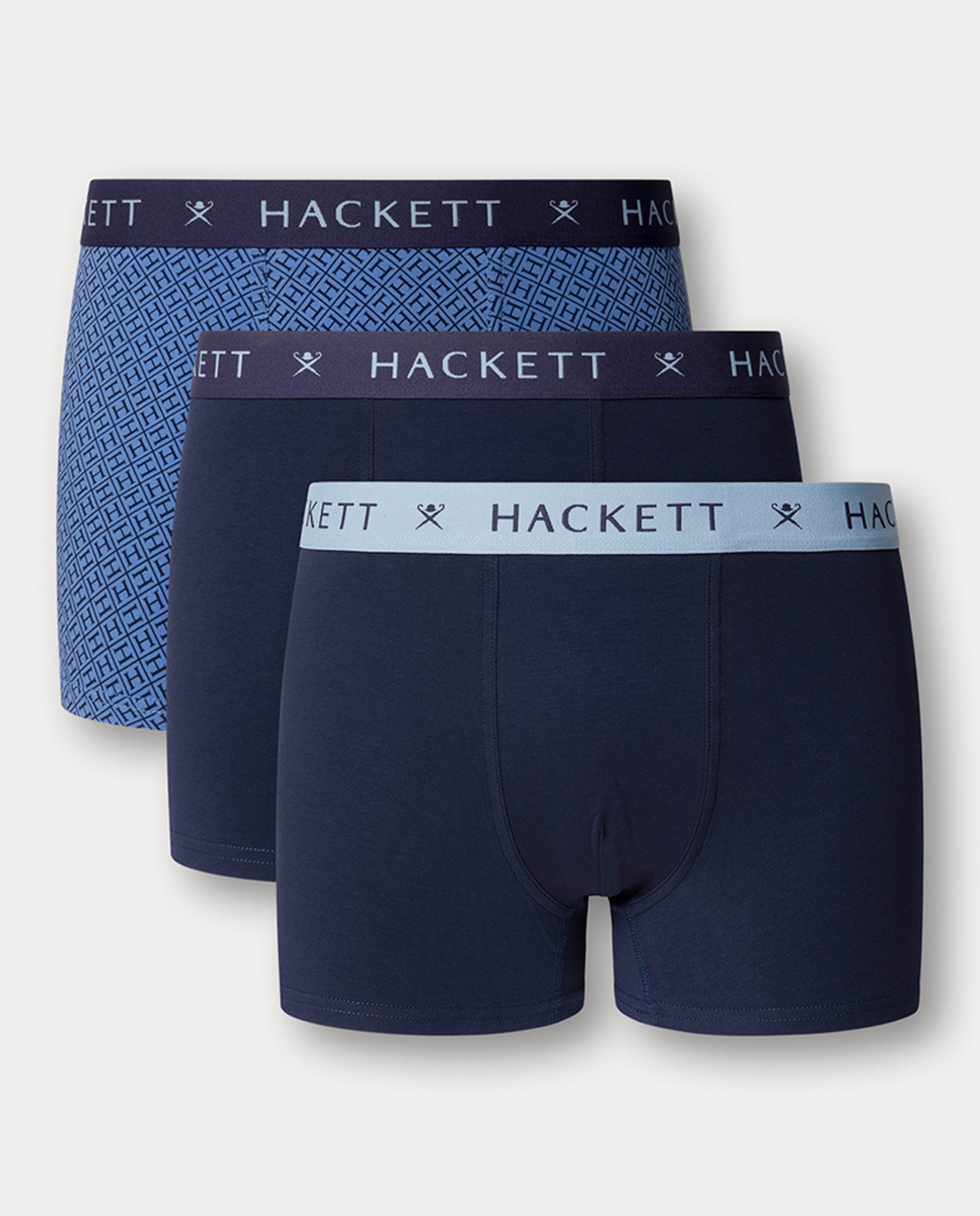 Imagem 0 de Pack de Três Boxers de Malha Combinados