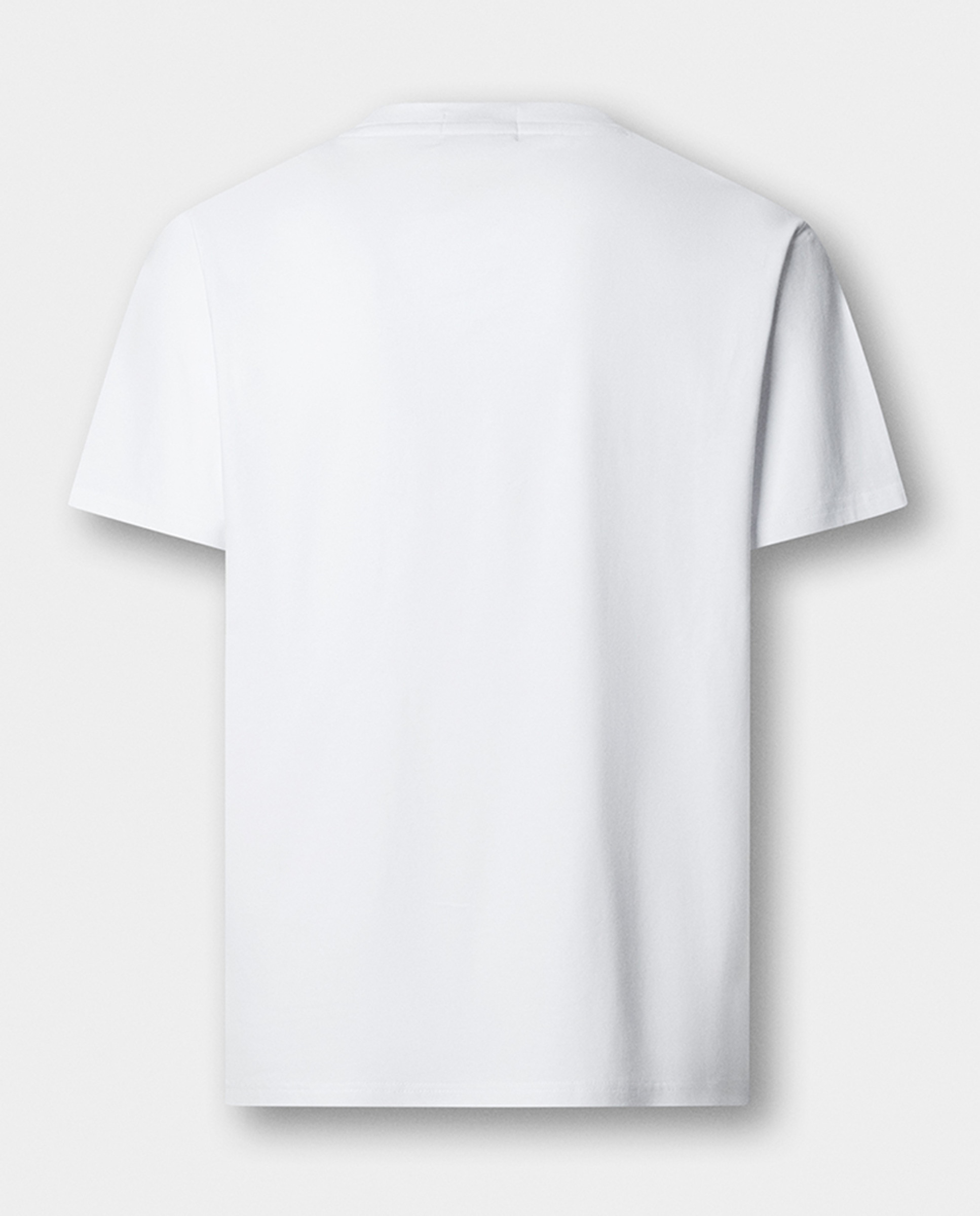 T-shirt de Manga Curta em Algodão com Logótipo da Marca no Peito Branco-7