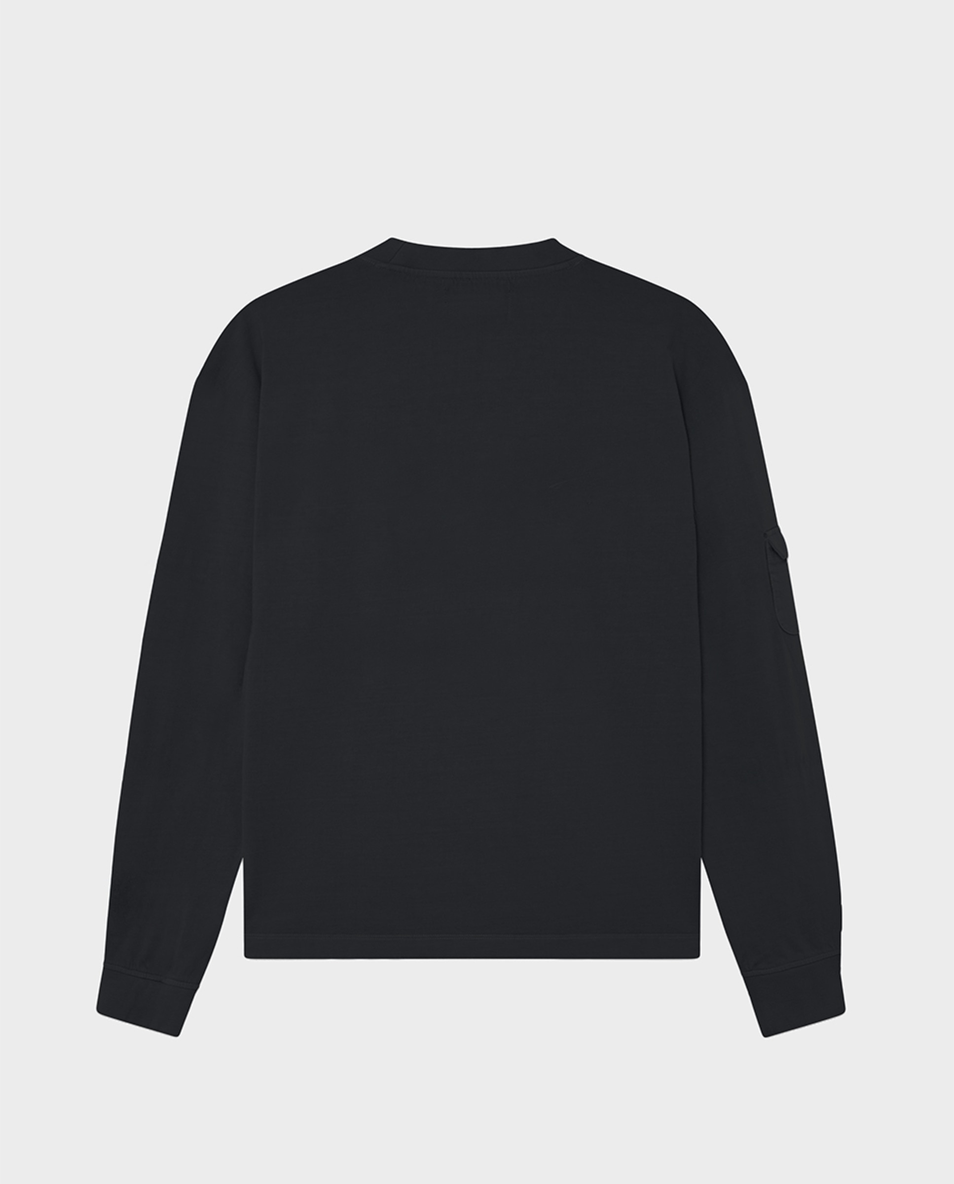Camisola de homem com manga comprida Preto-2