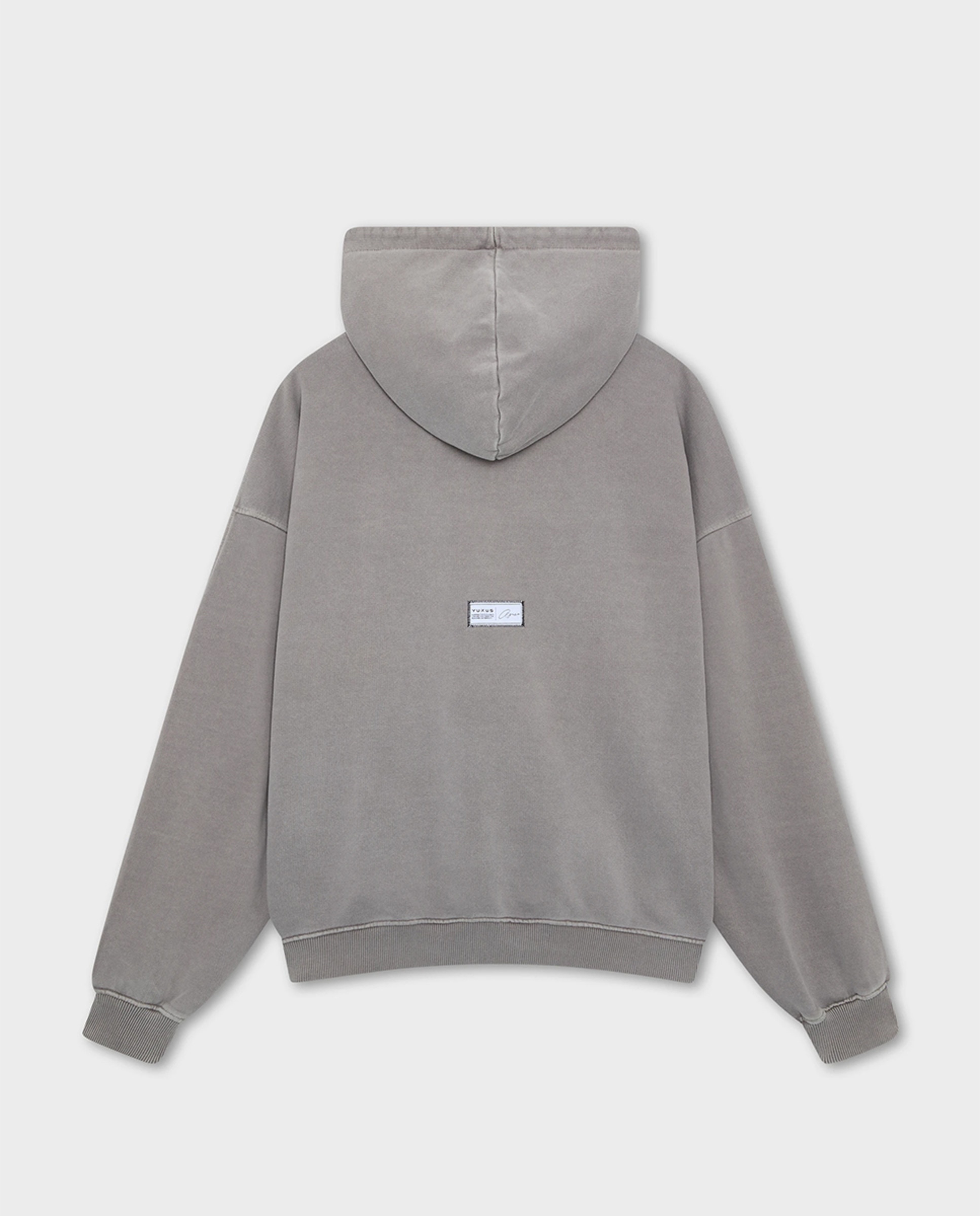 Sweatshirt com Capuz e Fecho de Correr Cinzento-2