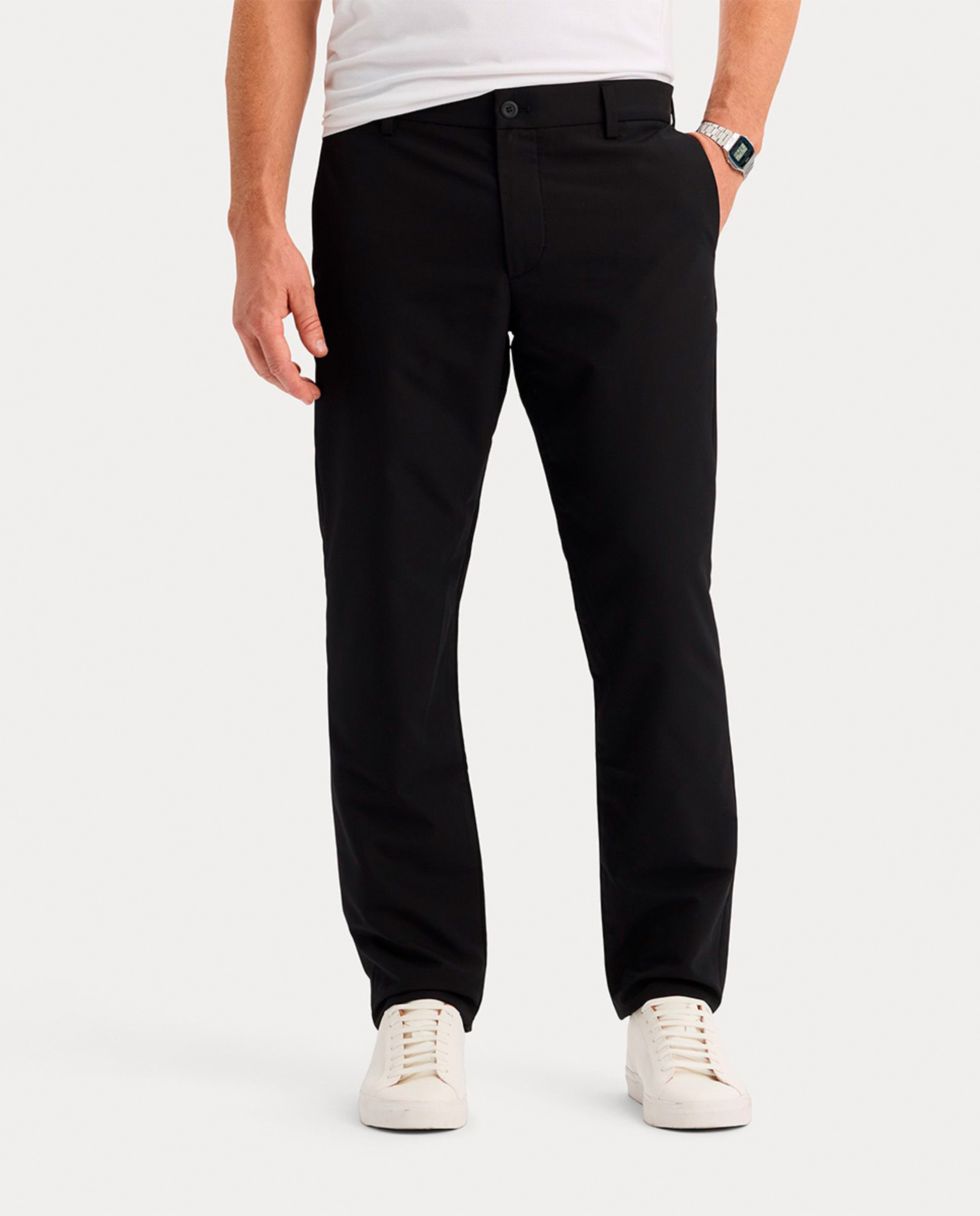 Imagem 0 de Calças Chino de Tecido Leve e Corte Slim