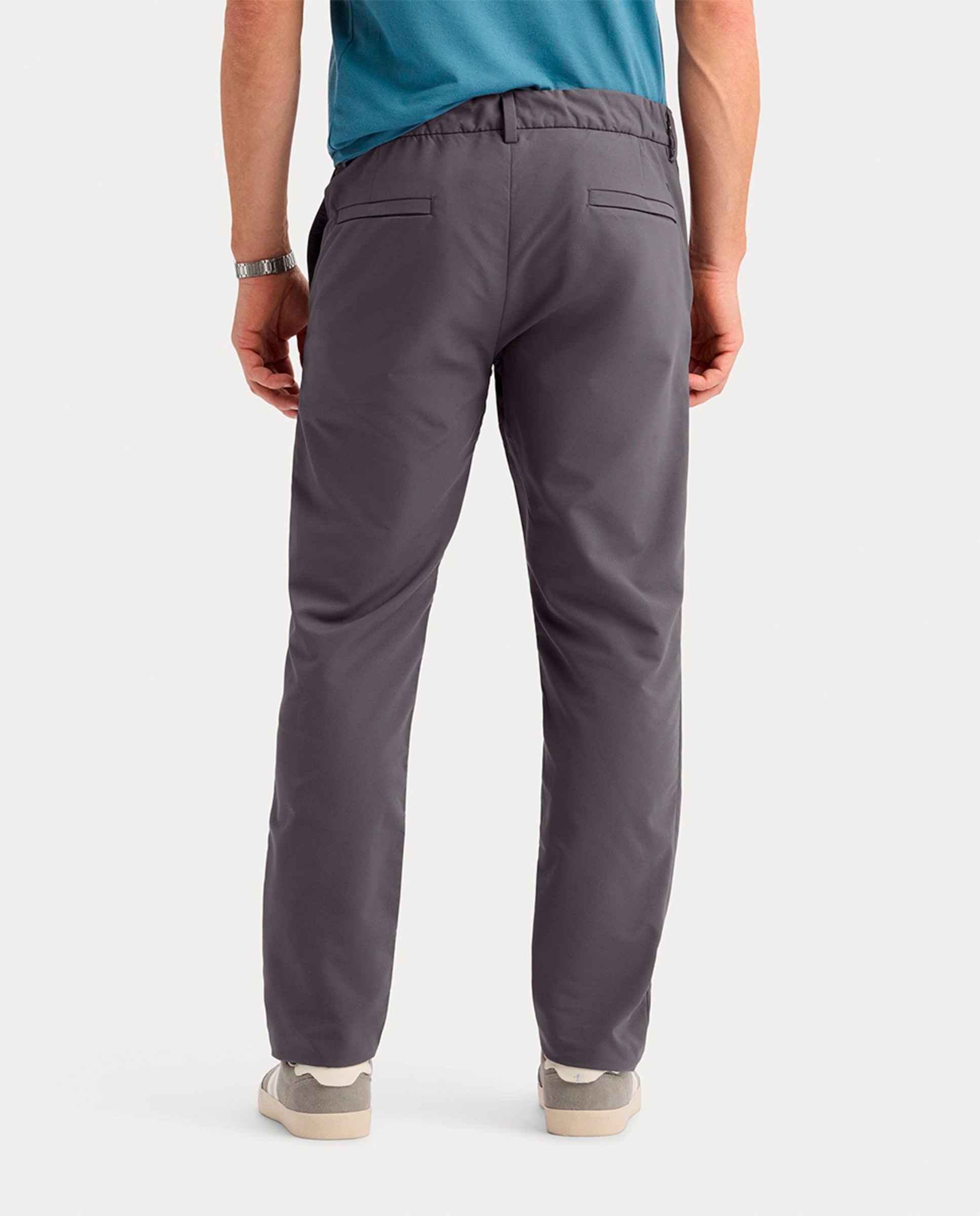 Calças Chino de Tecido Leve e Corte Slim Roxo-2