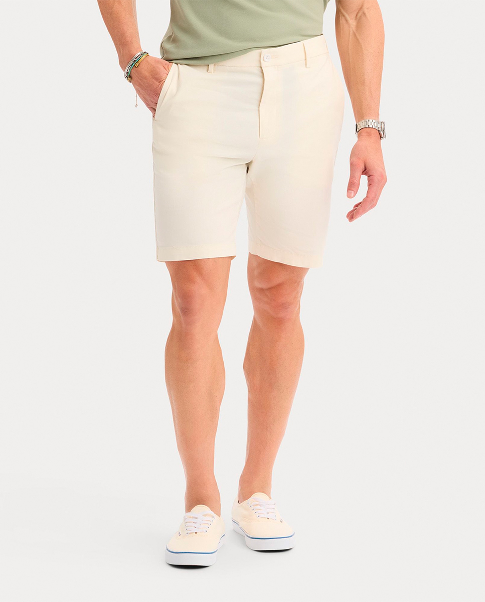 Imagem 0 de Calções Slim em Tecido Elástico Leve