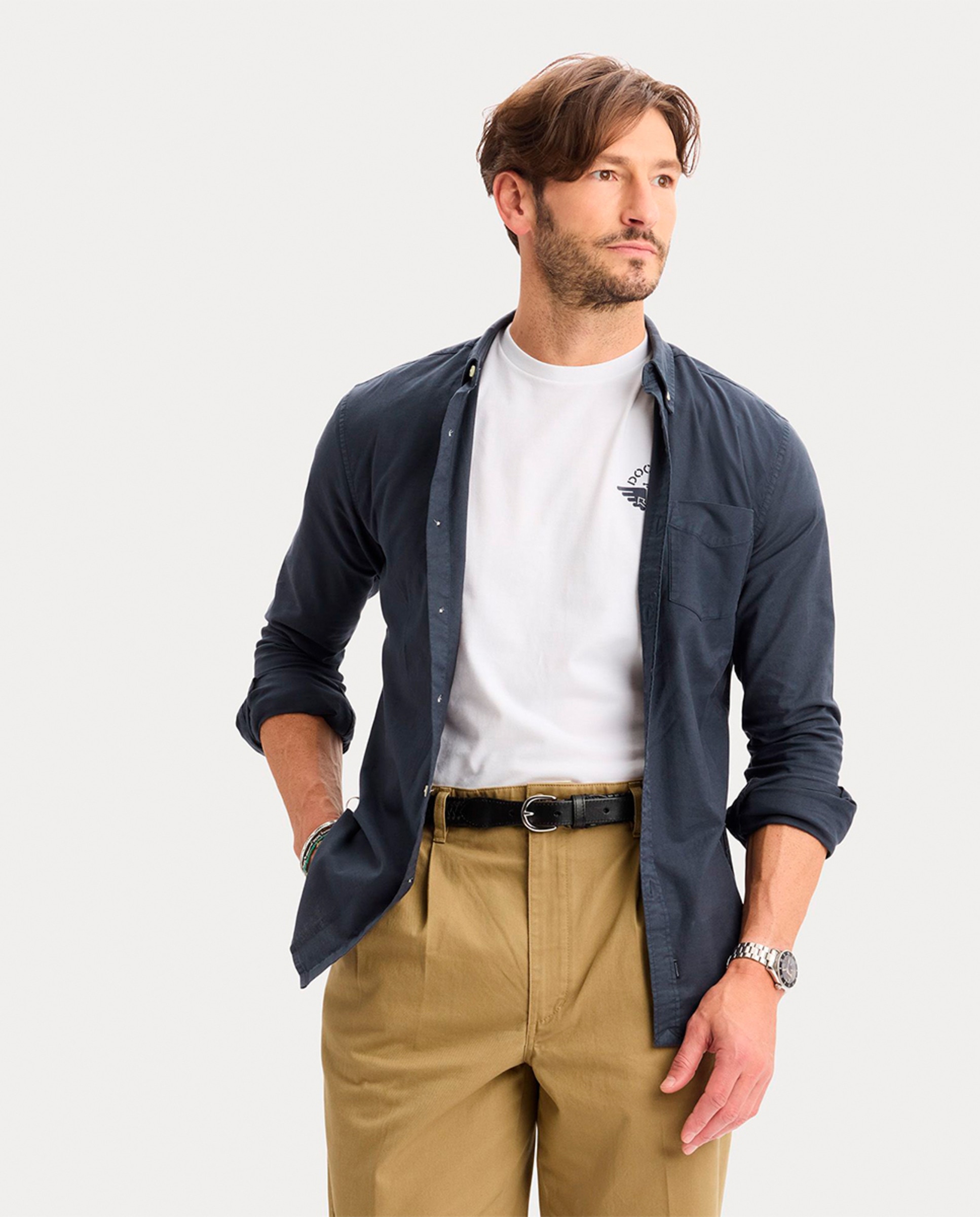 Imagem 0 de Camisa Oxford de Manga Comprida