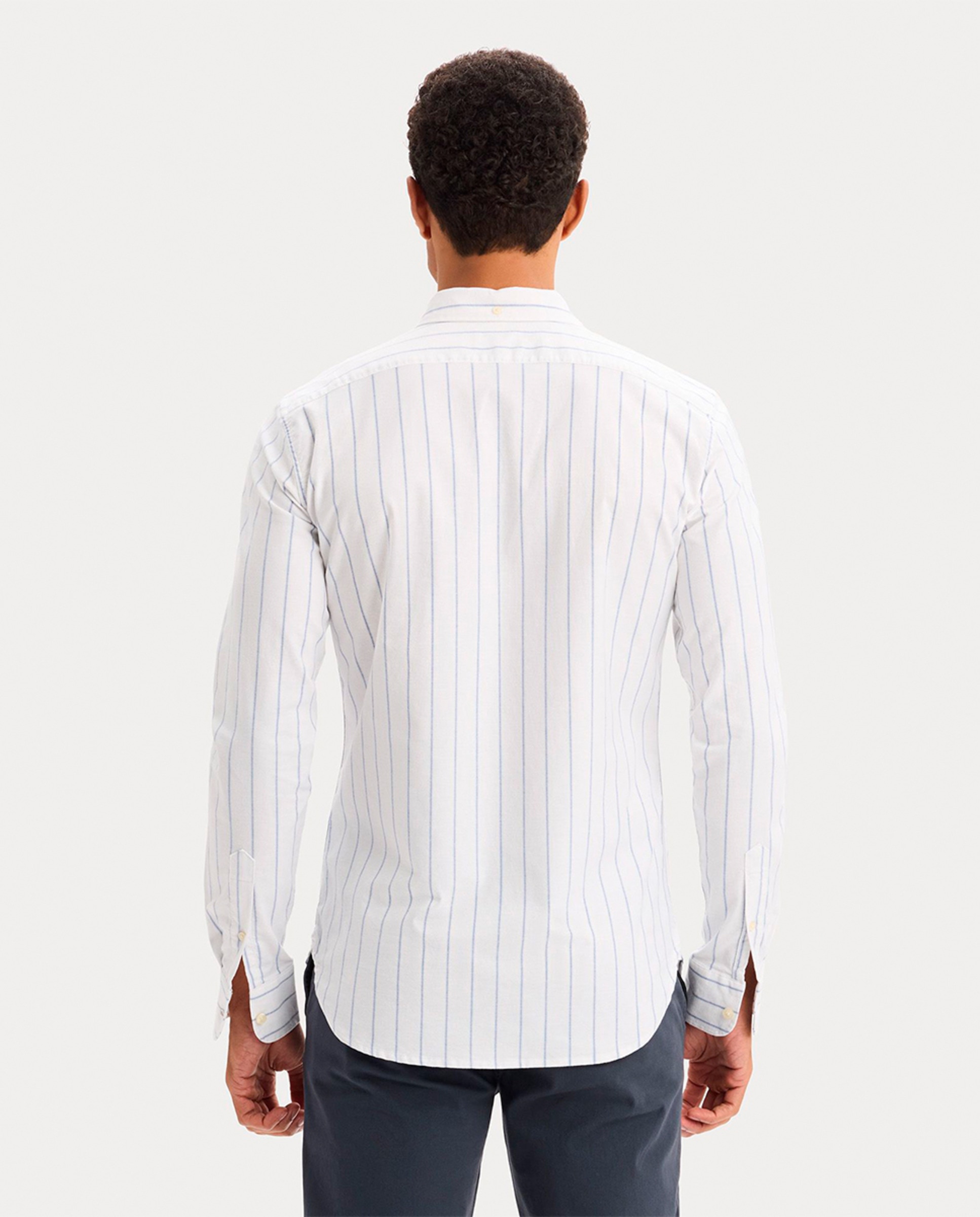 Camisa Oxford de Manga Comprida Verde-claro-2