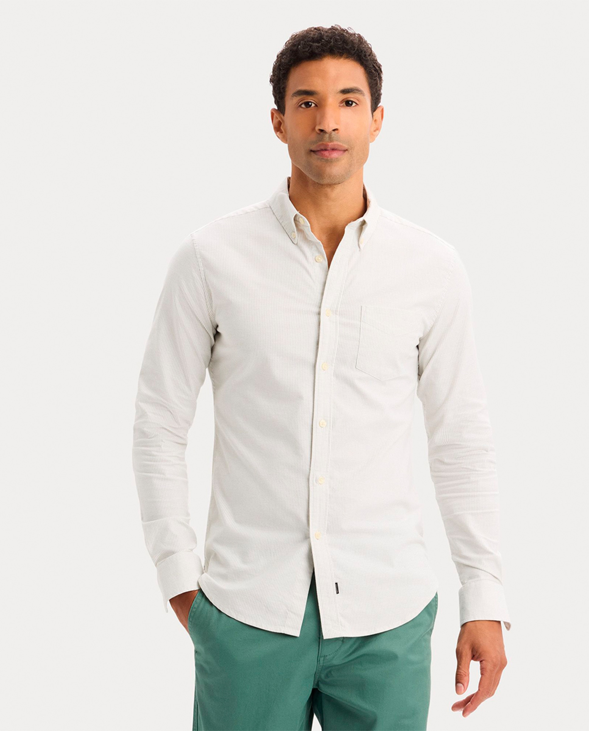 Imagem 0 de Camisa Oxford de Manga Comprida