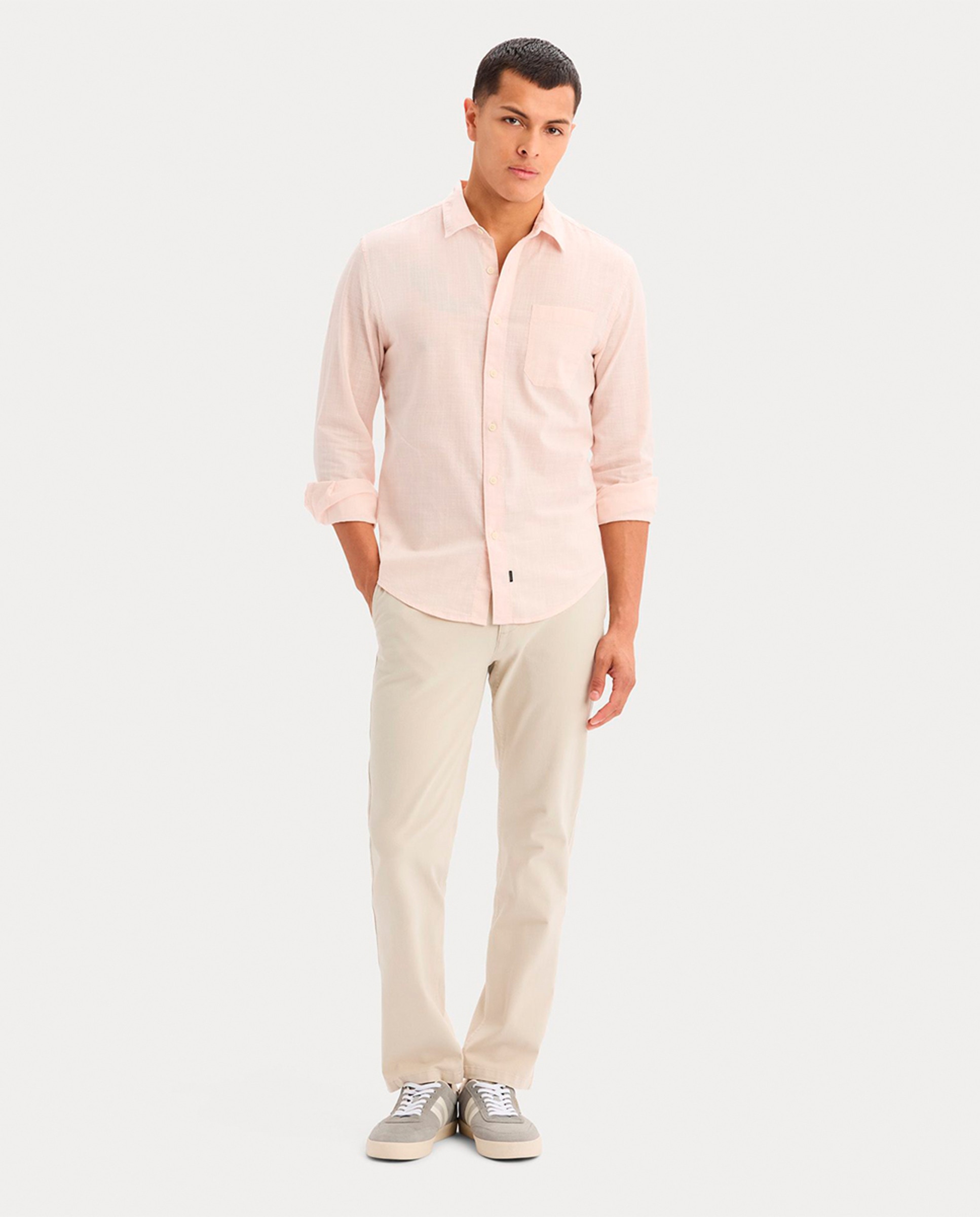 Camisa de Manga Comprida Laranja-4