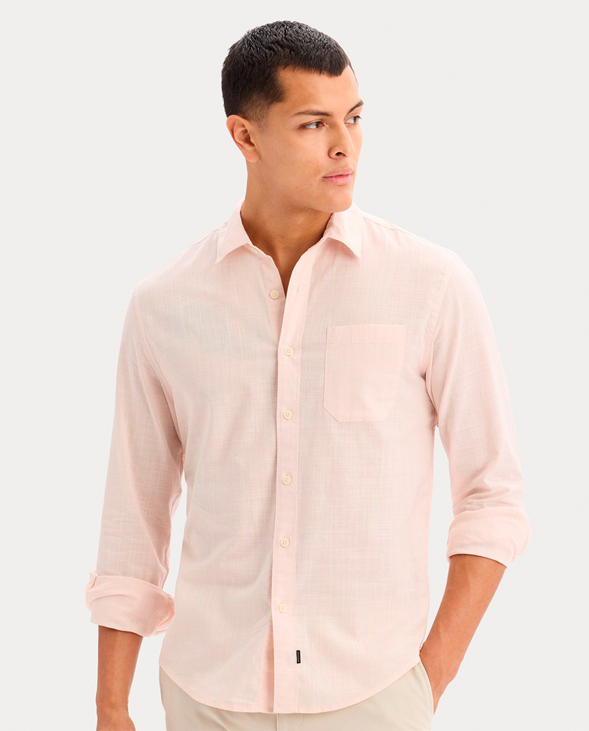 Camisa de Manga Comprida Laranja-3