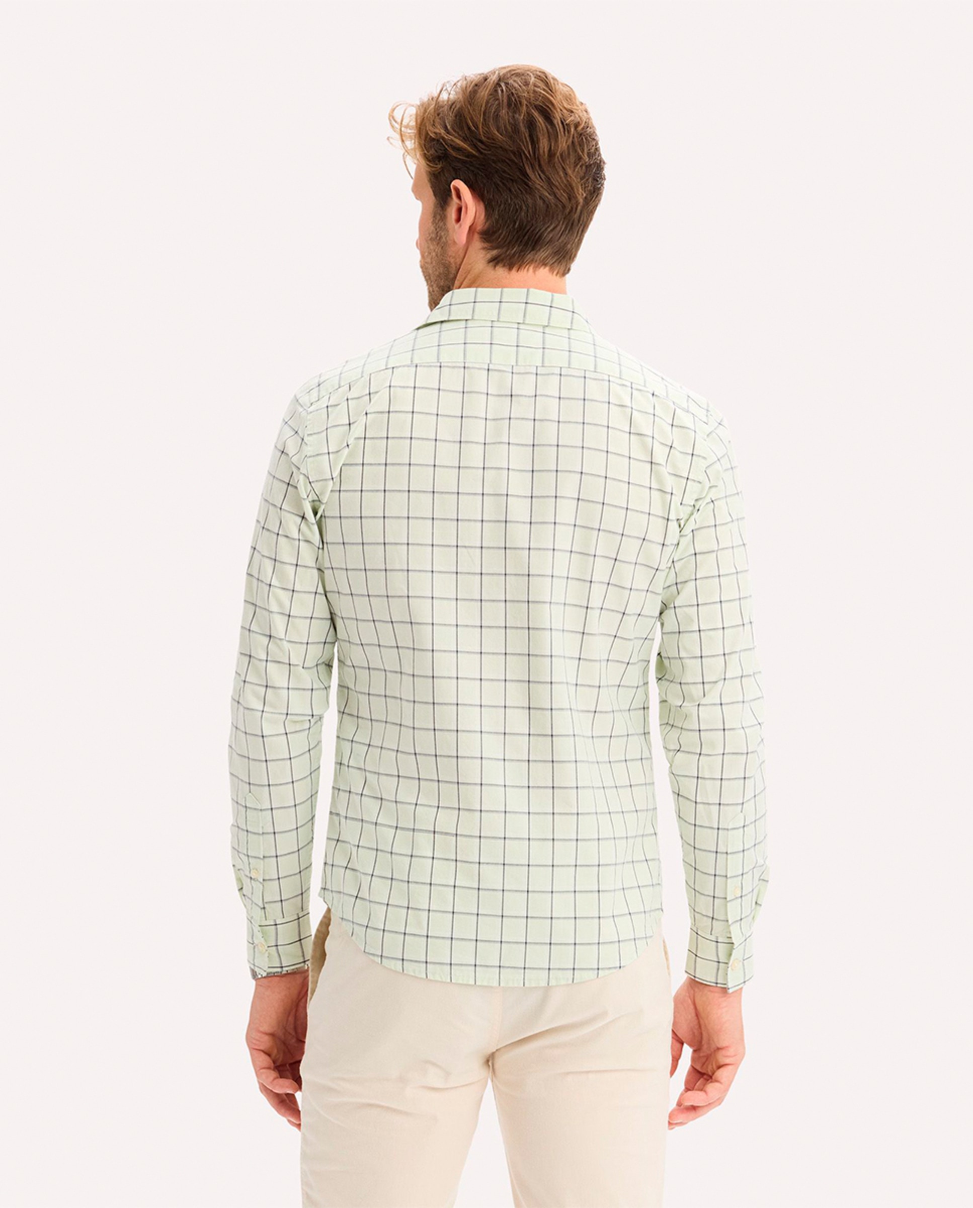 Camisa Elástica de Manga Comprida Verde-claro-2