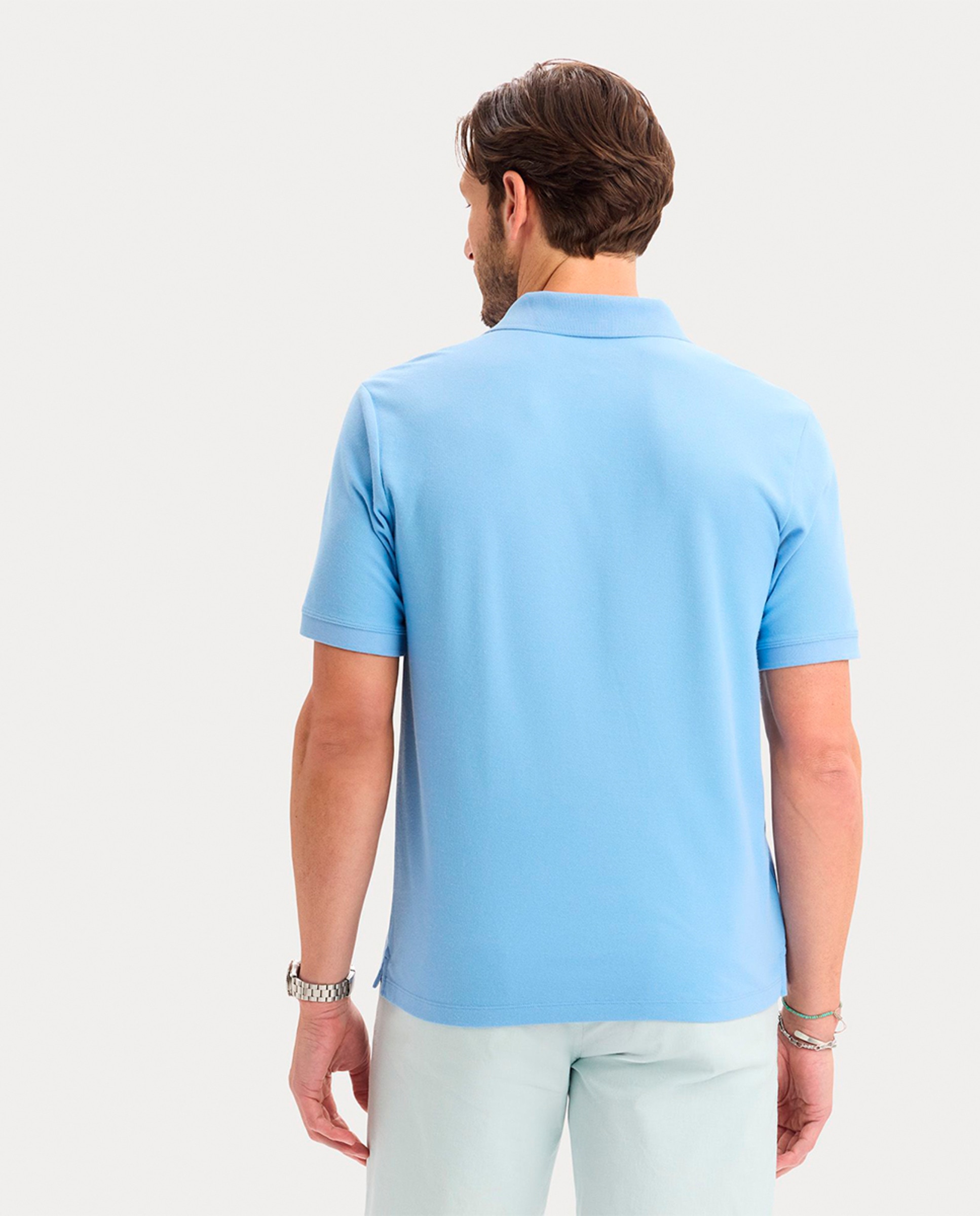 Polo de Manga Curta e Tecnologia Coolmax Azul-claro-2