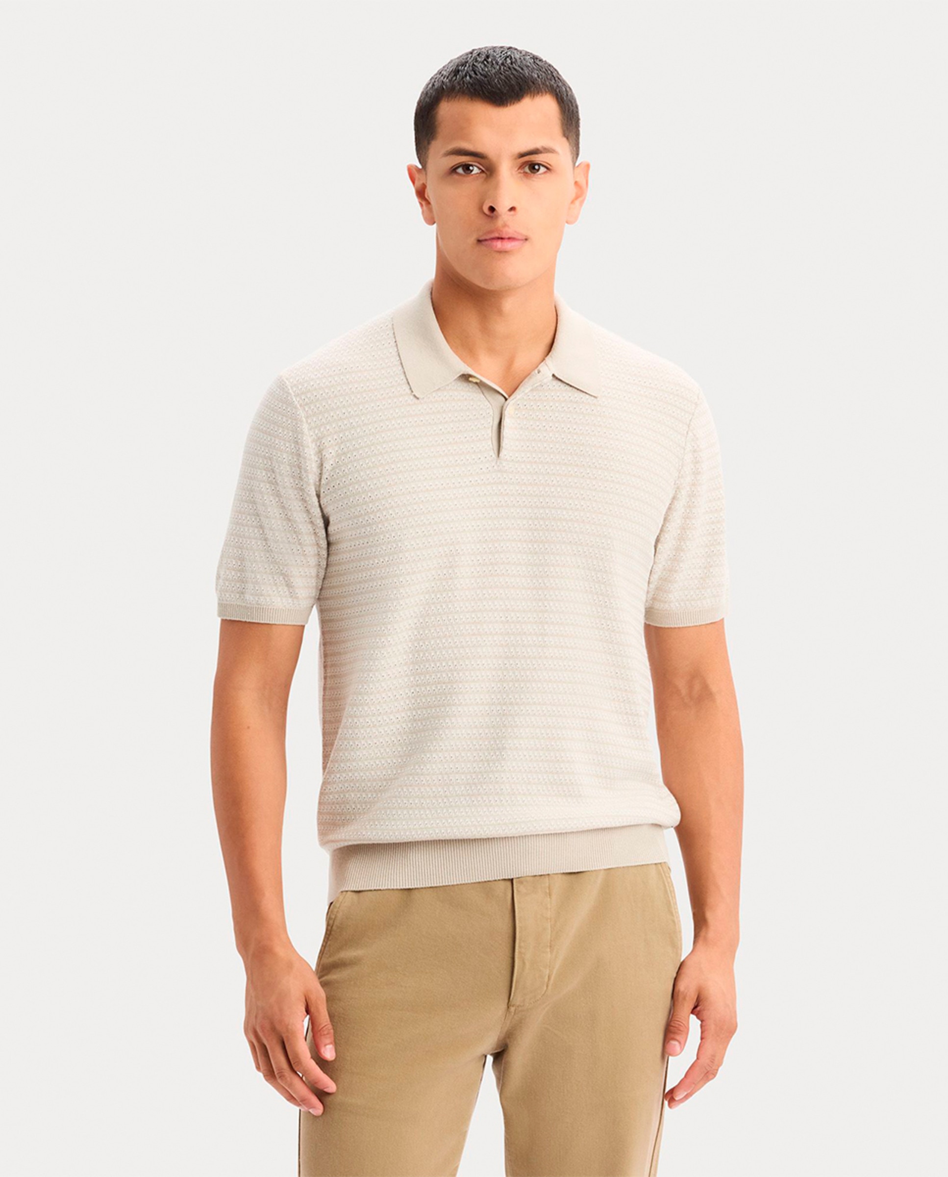 Imagem 0 de Polo de Manga Curta com Textura