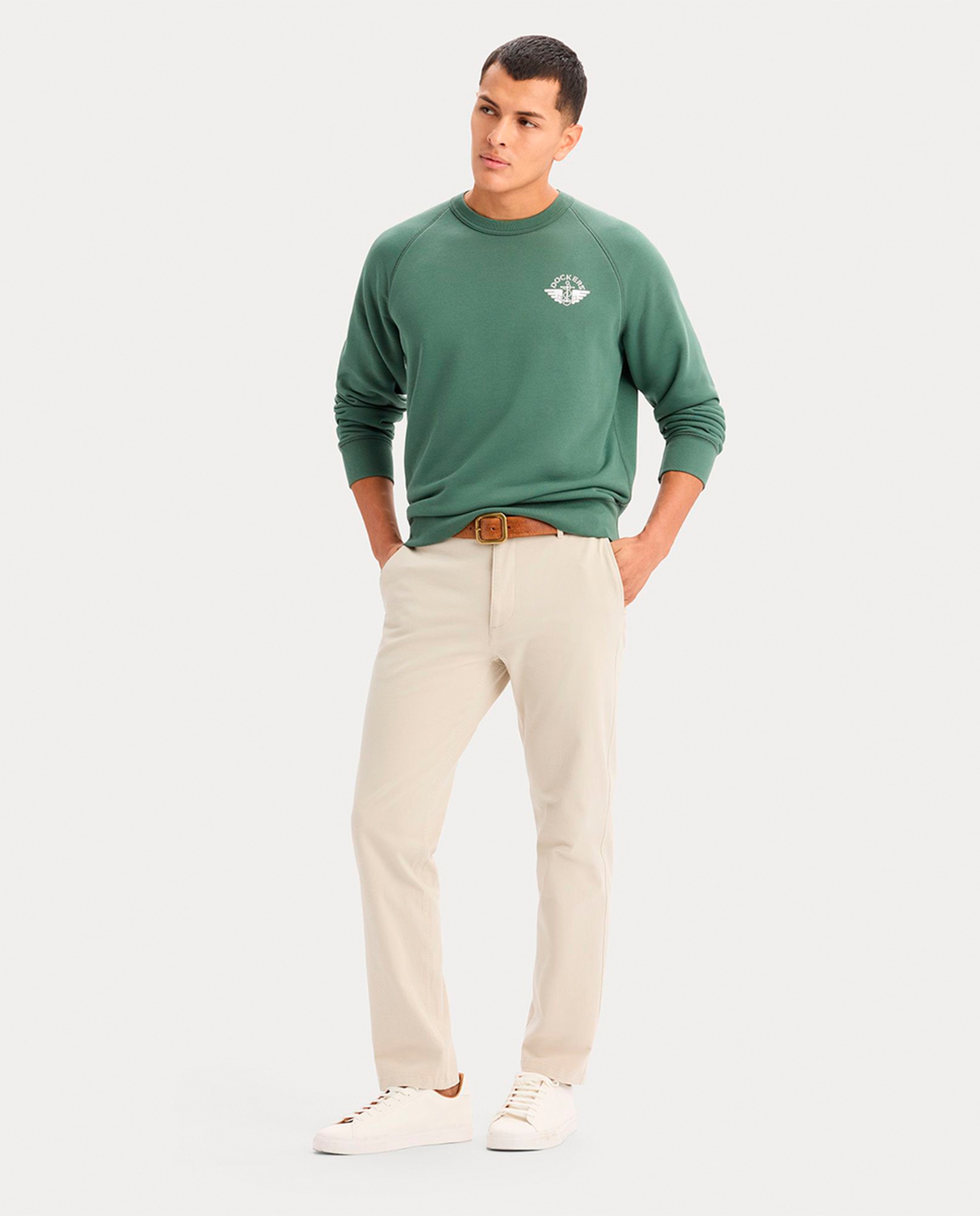 Sweatshirt de Manga Comprida e Decote Redondo com Logótipo Azul-marinho-4