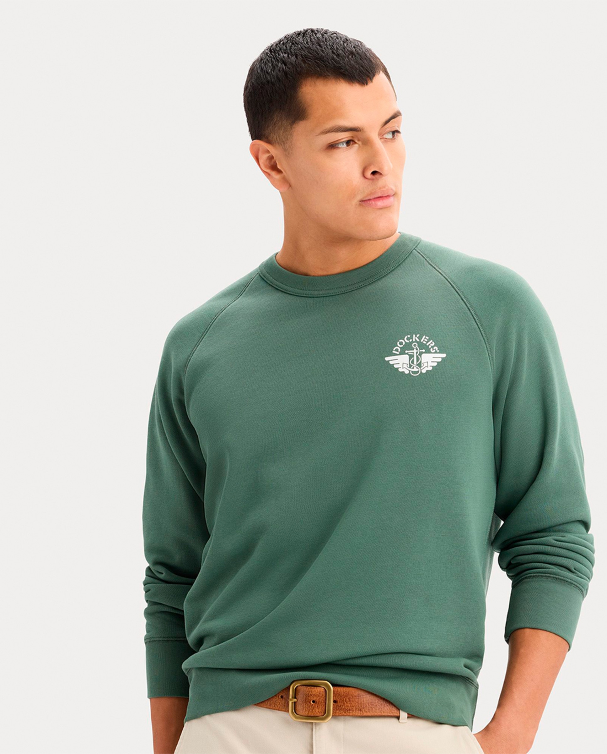 Sweatshirt de Manga Comprida e Decote Redondo com Logótipo Azul-marinho-3