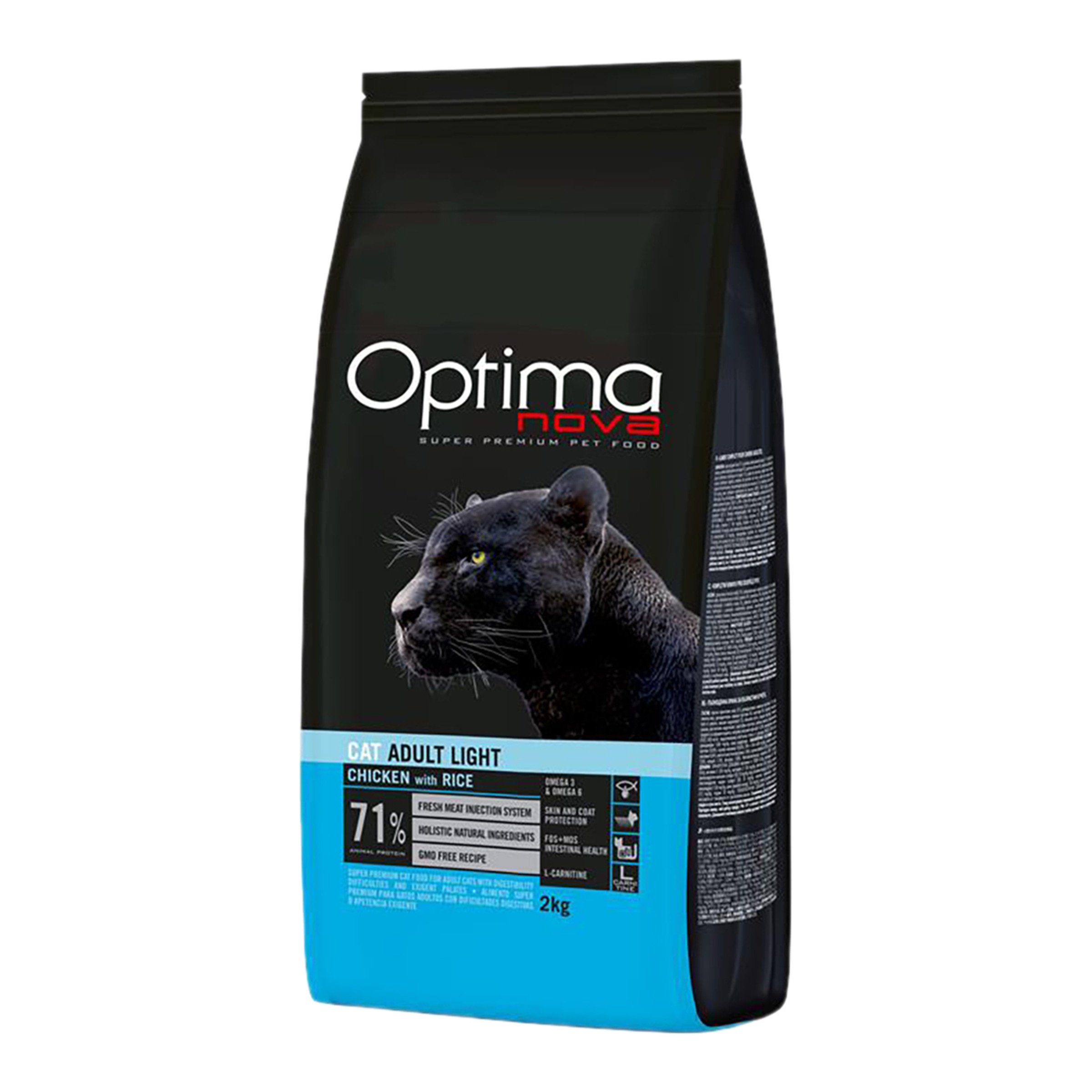Imagen 0 de Pienso para gatos adultos Optima Nova Light pollo y arroz