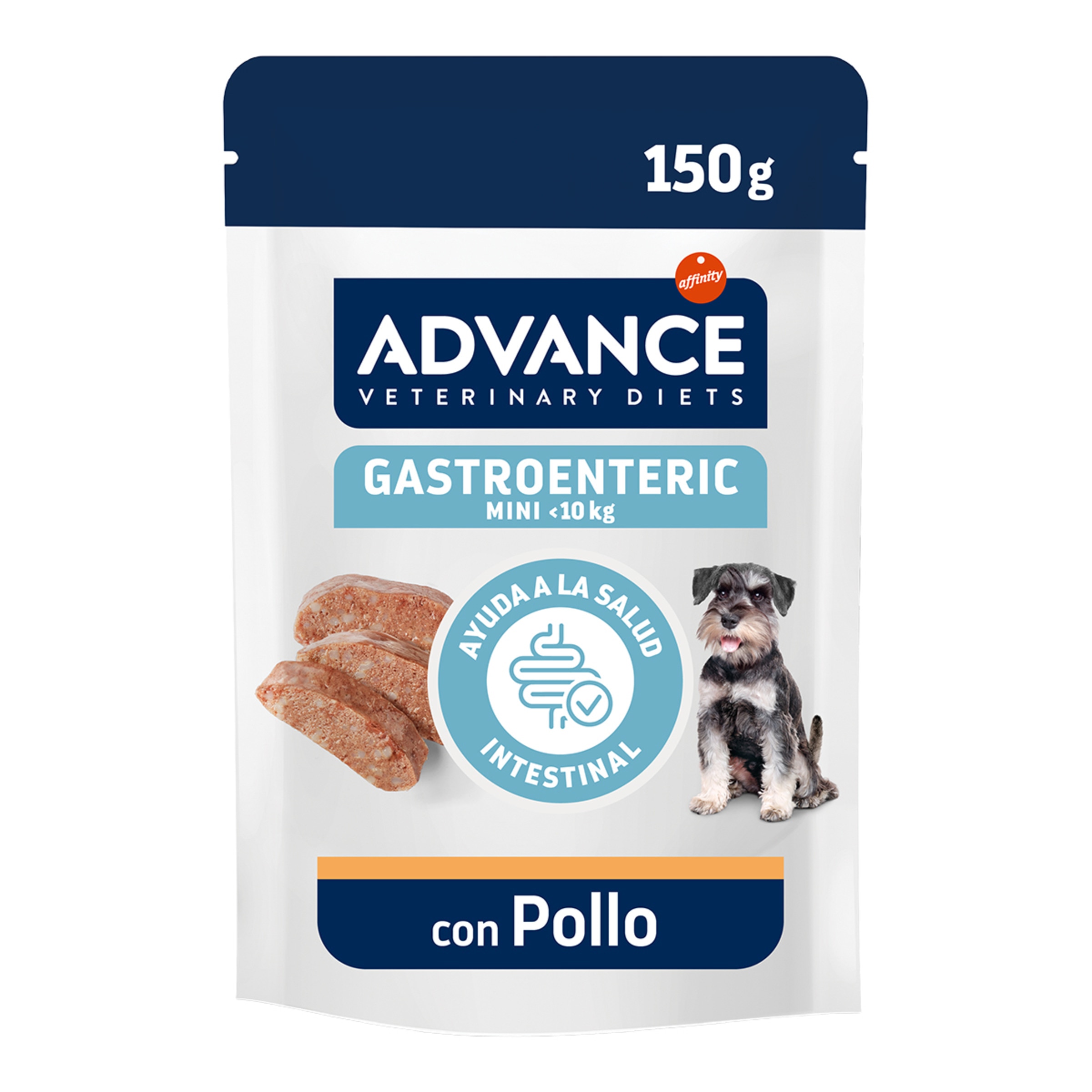 Imagen 0 de Comida húmeda para perros cachorros y adultos Mini Advance Gastro Intestinal Dietas Veterinarias pollo 150 g
