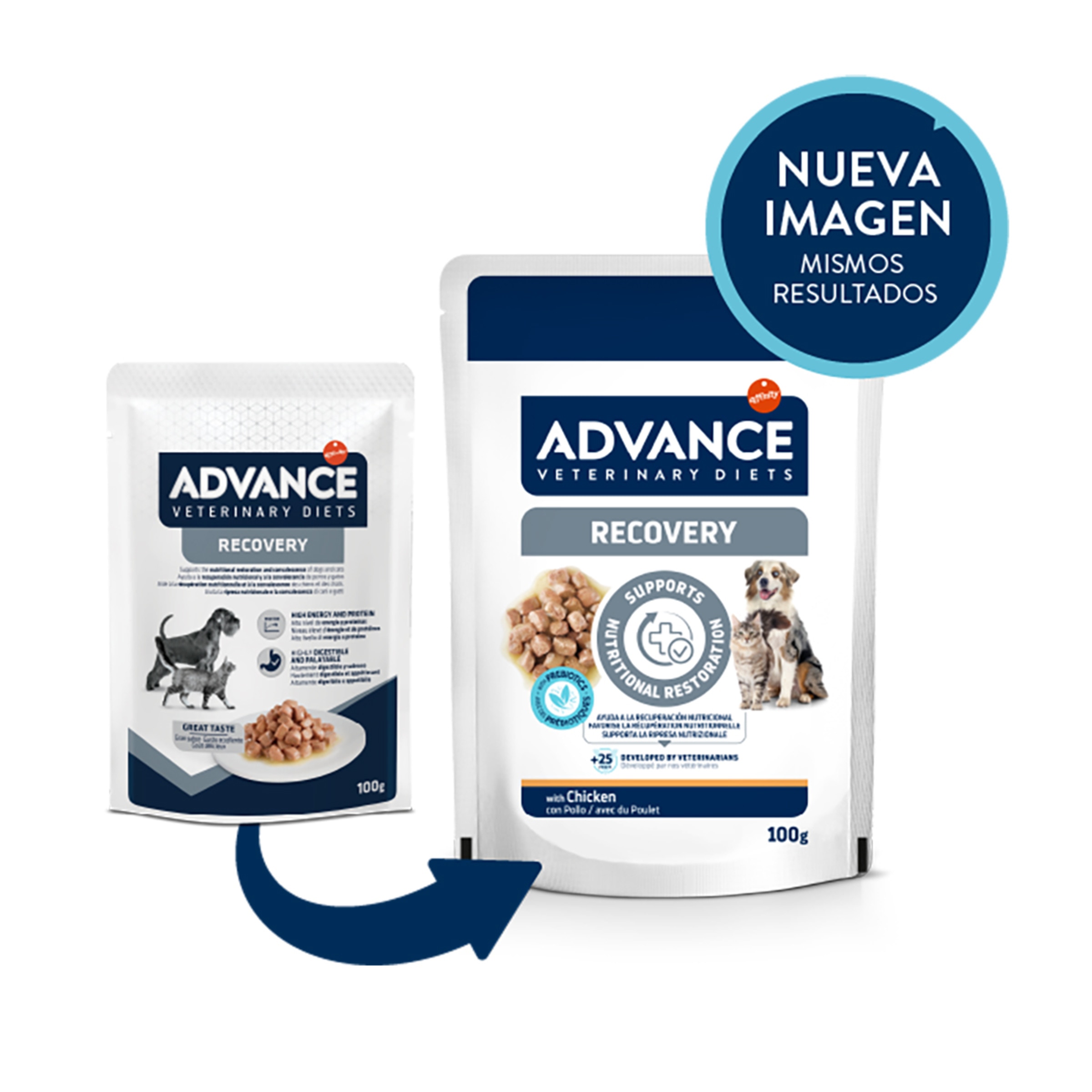 Comida húmeda para perros y gatos adultos Advance Recuperación Dietas Veterinarias pollo 100 g 2